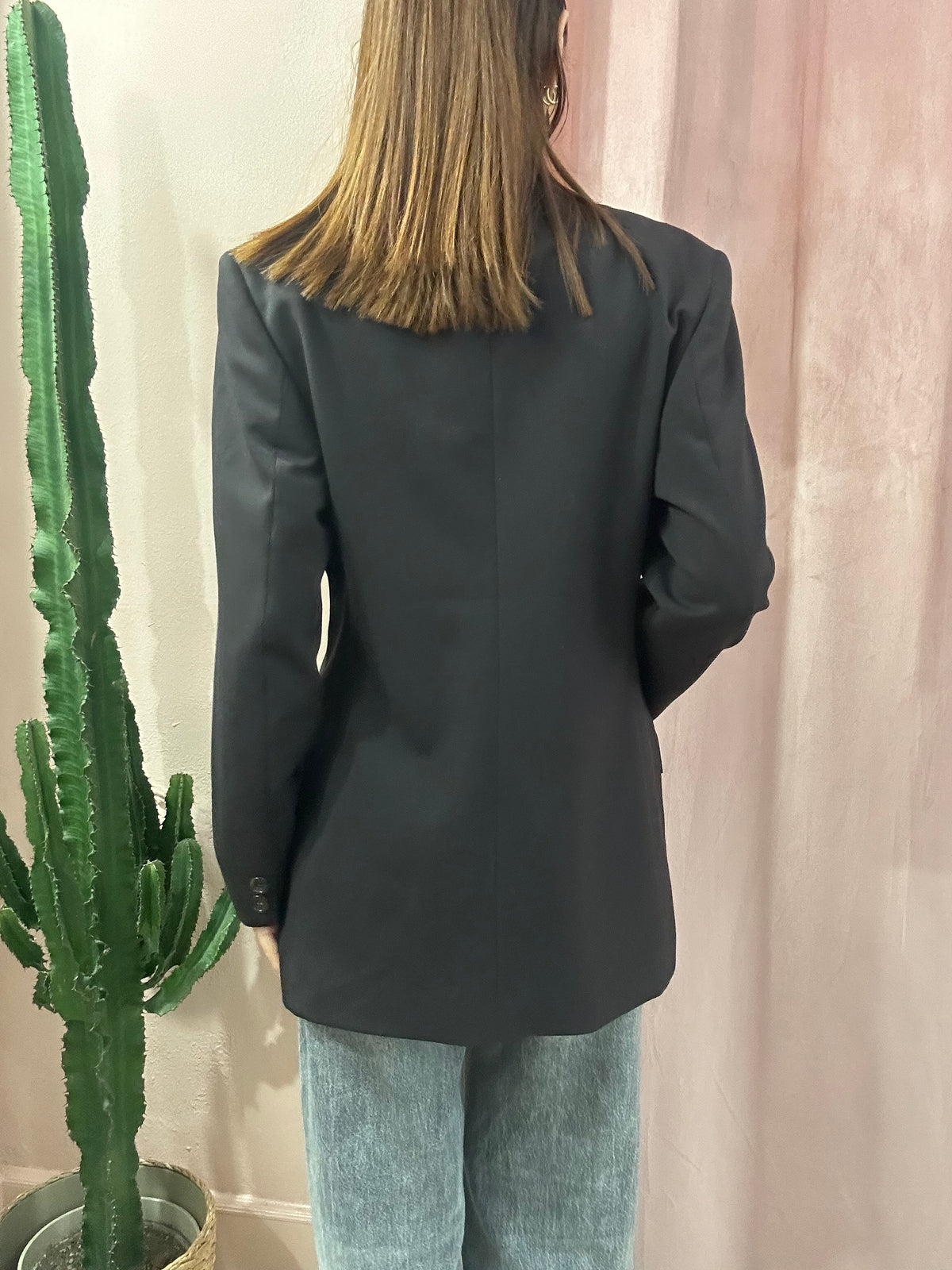 Blazer cioccolato monopetto