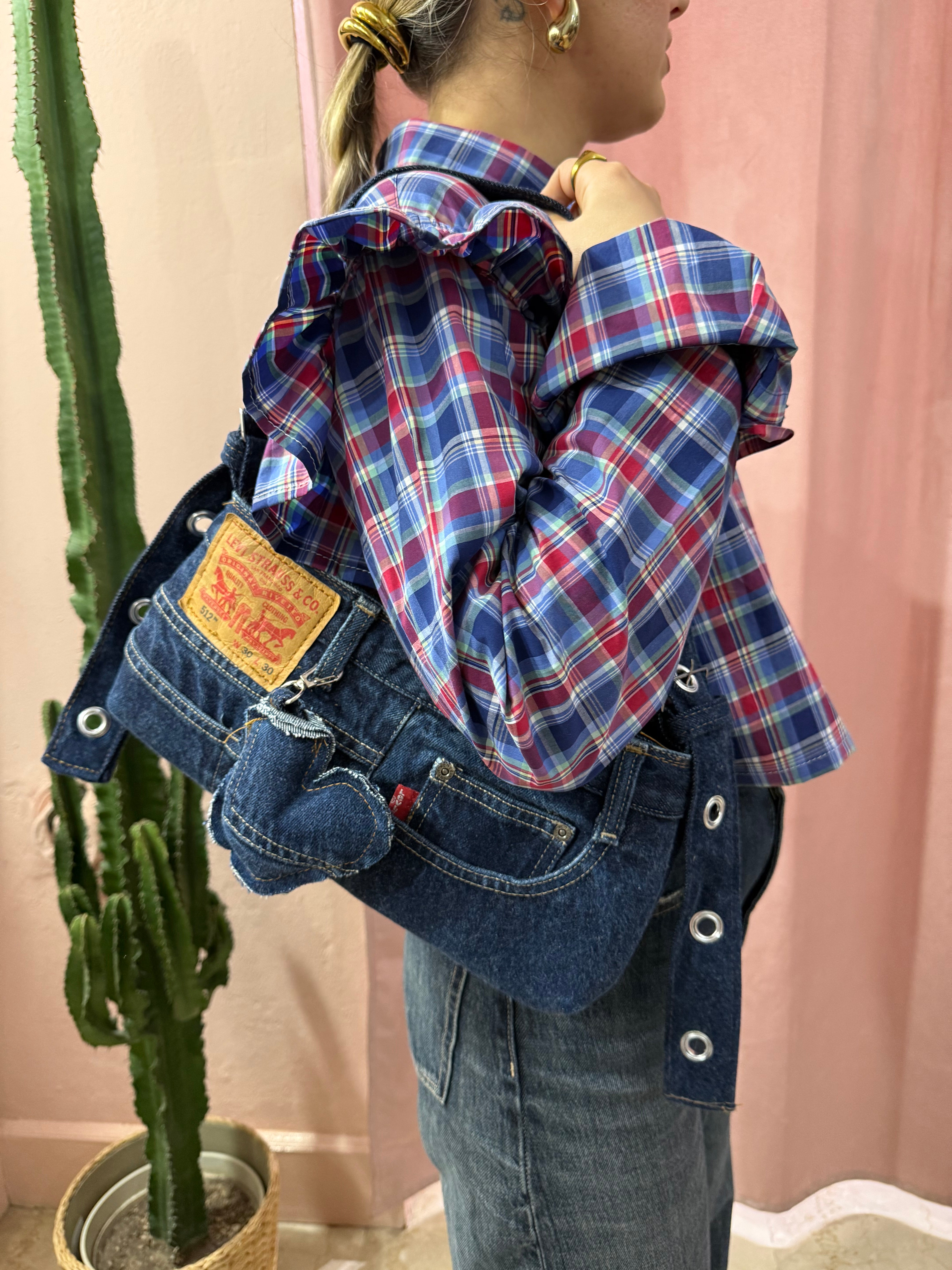 Borsa baguette Levis upcycling