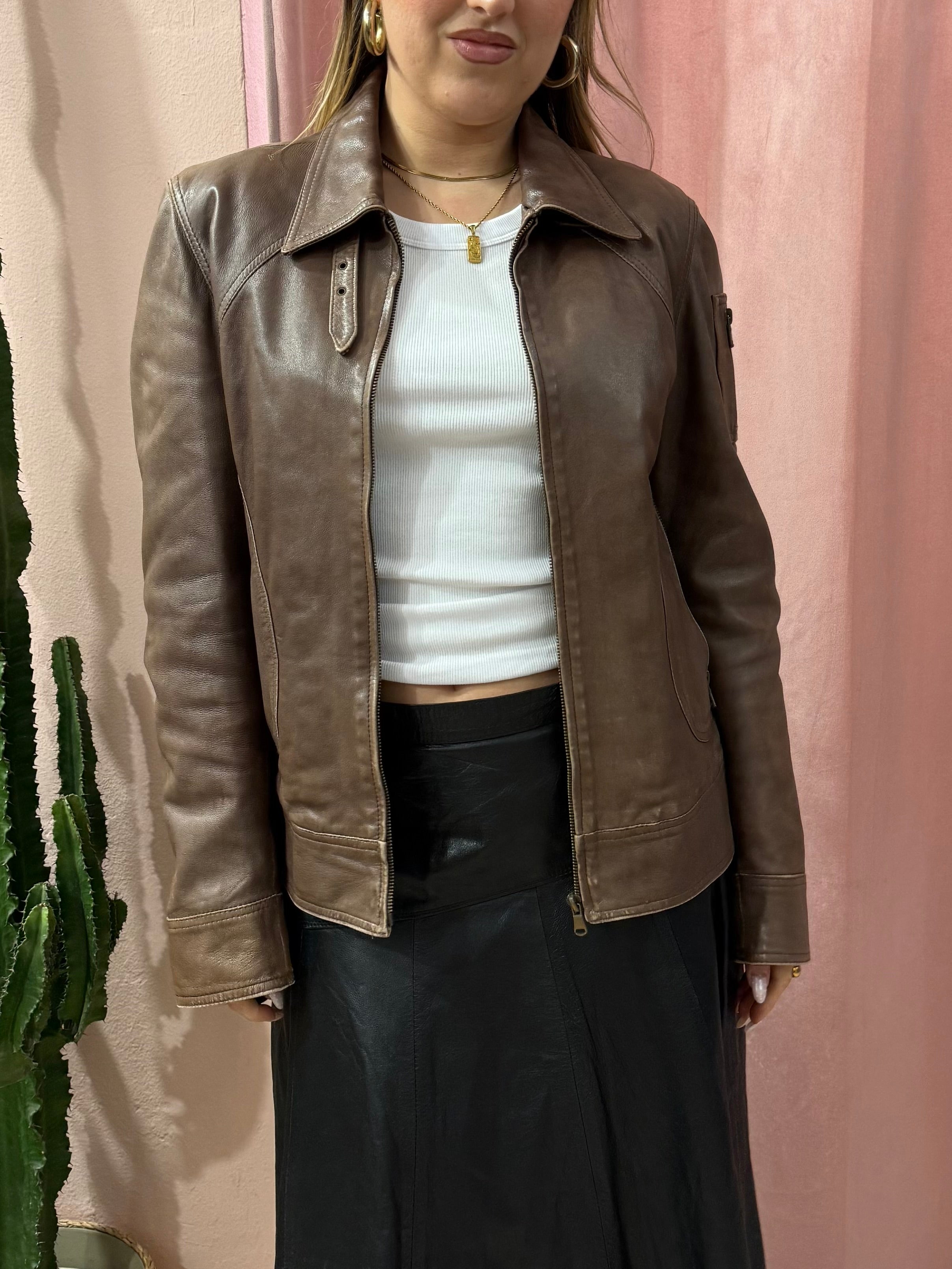 Giacca in vera pelle 00s