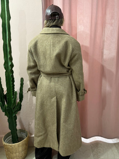 Cappotto vintage spigato in lana