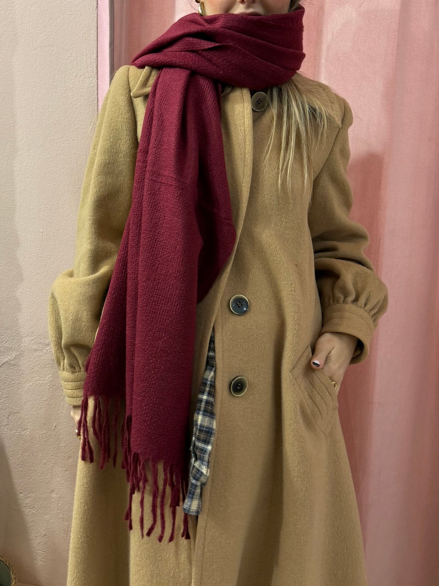 Sciarpa lana e cashmere texture - più colori