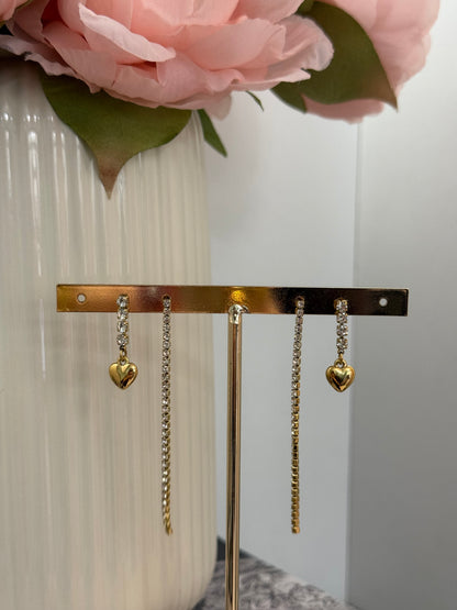 Orecchini pendenti con cuore