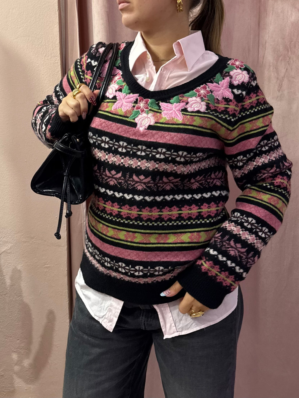 Maglione Max Mara weekend in fantasia lana e cashmere
