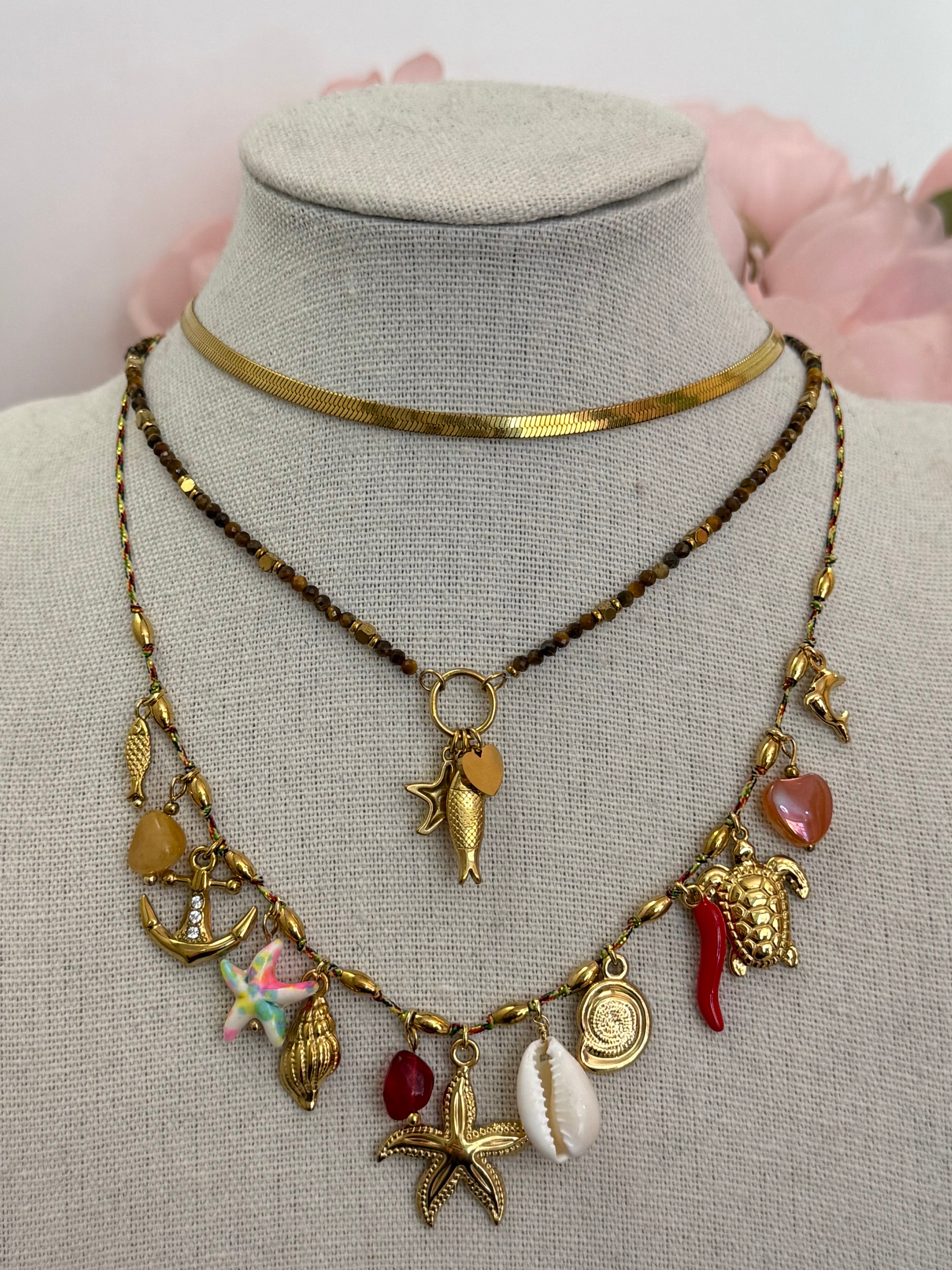Collana multi charm marina