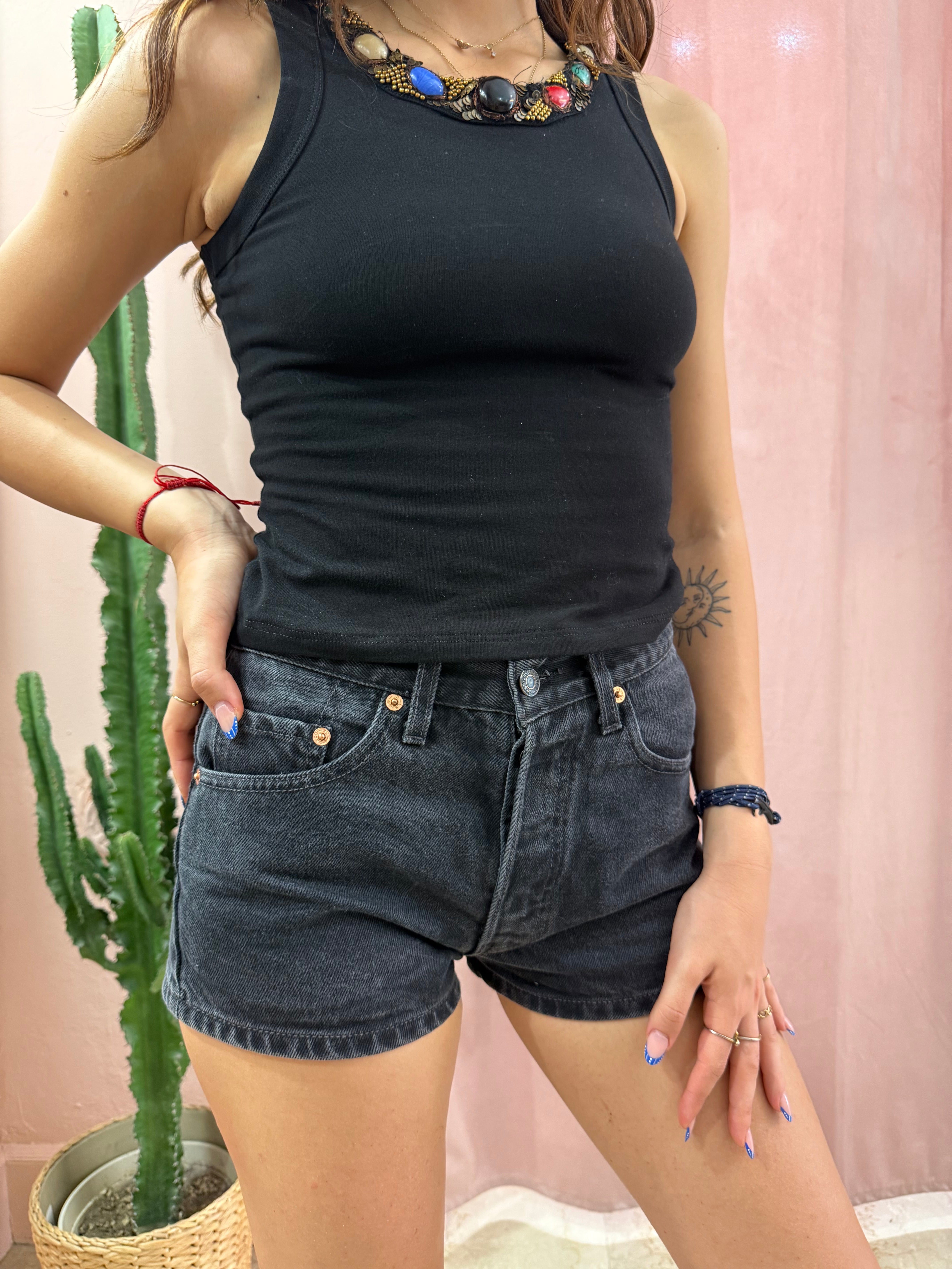Shorts Levis vintage nero orange tab