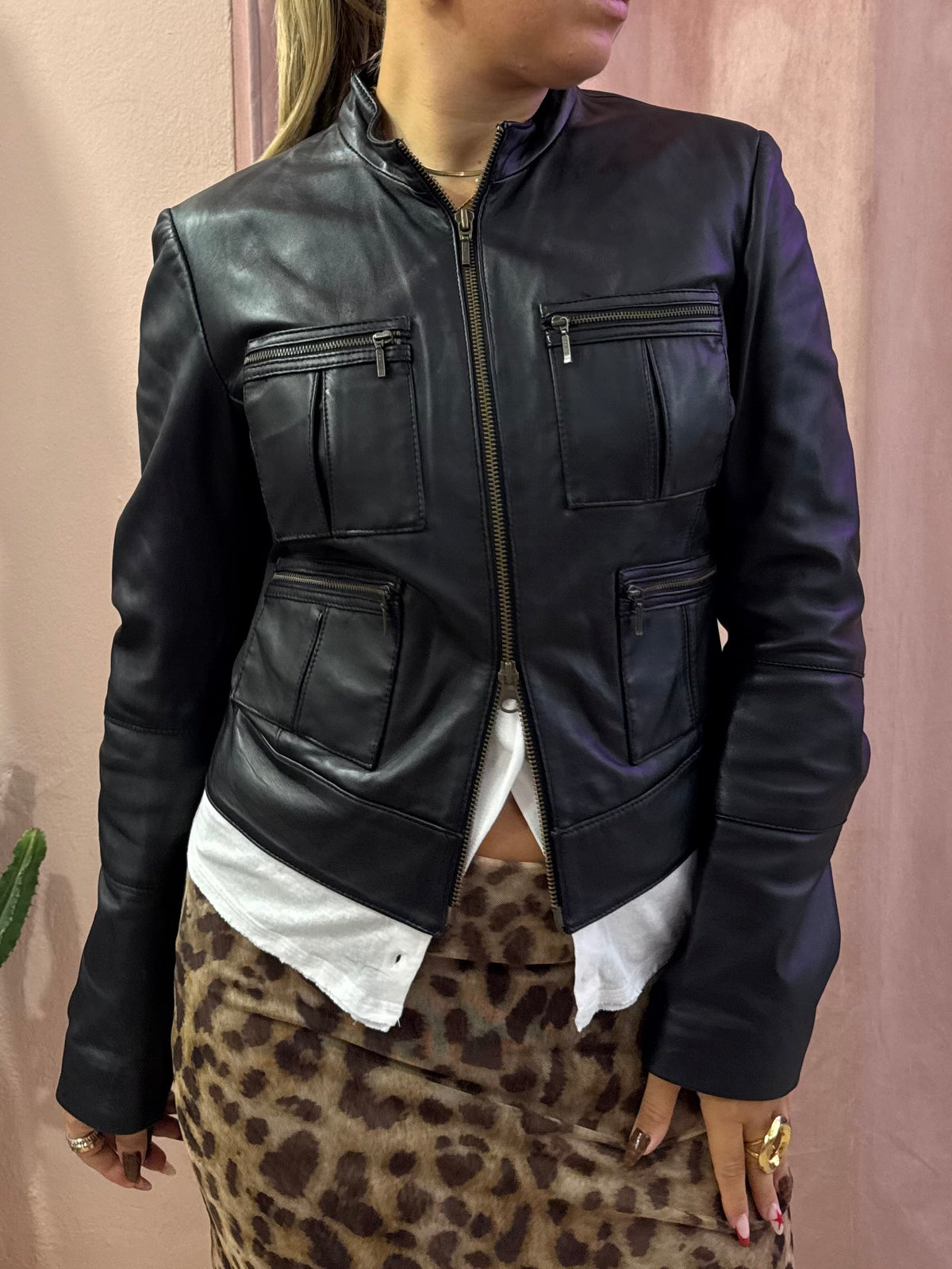 Giacca in vera pelle Luisa Spagnoli