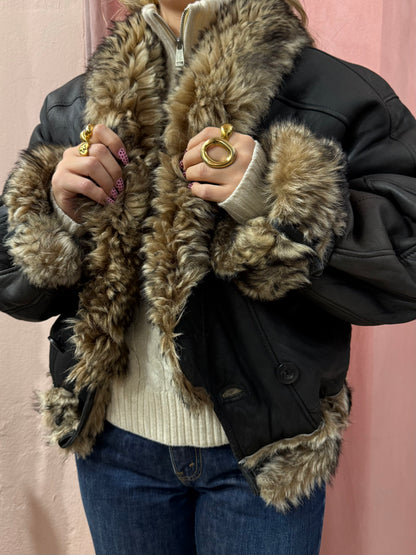 Montone crop pelo bicolor