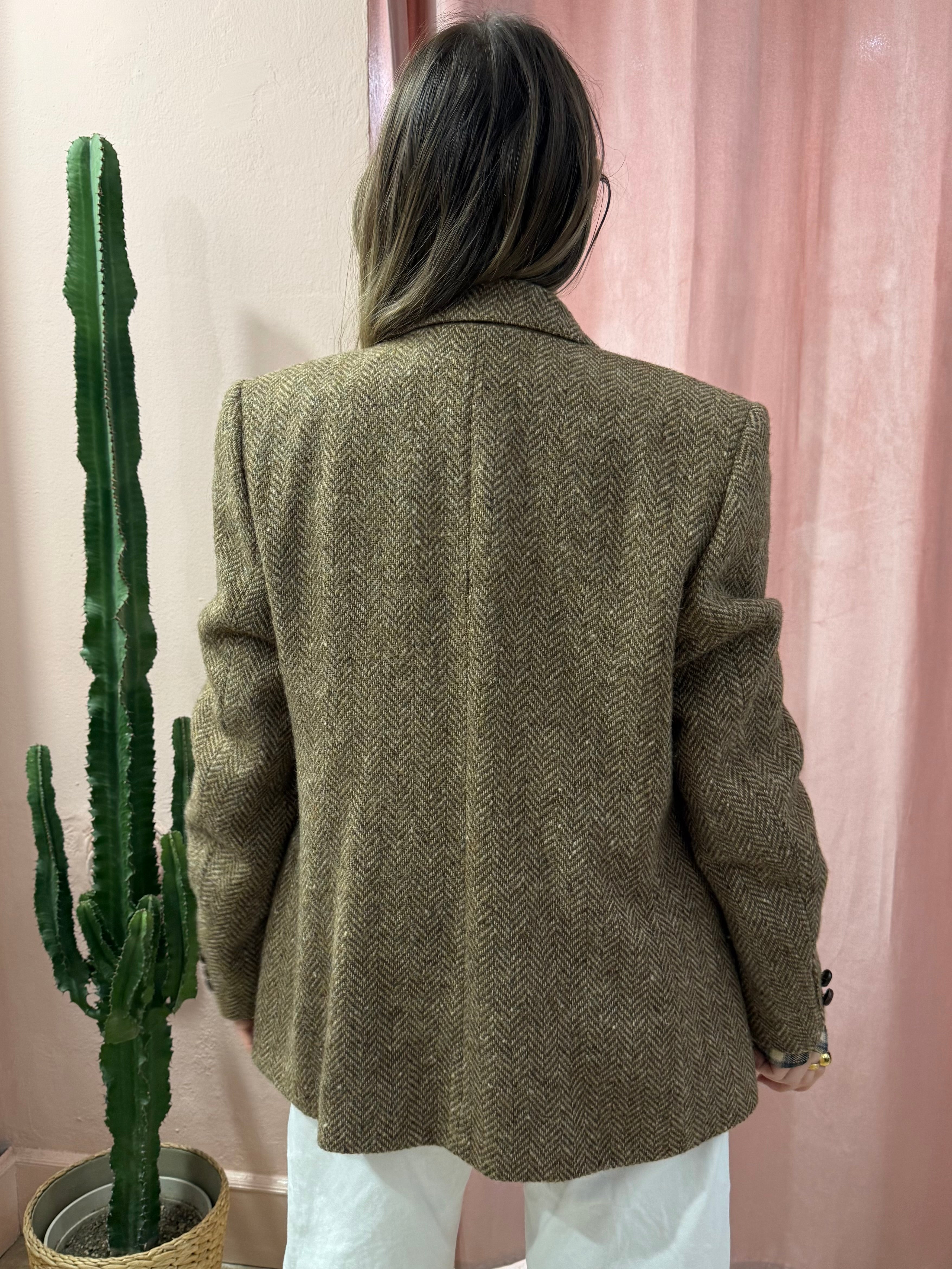 Blazer mélange doppiopetto in lana