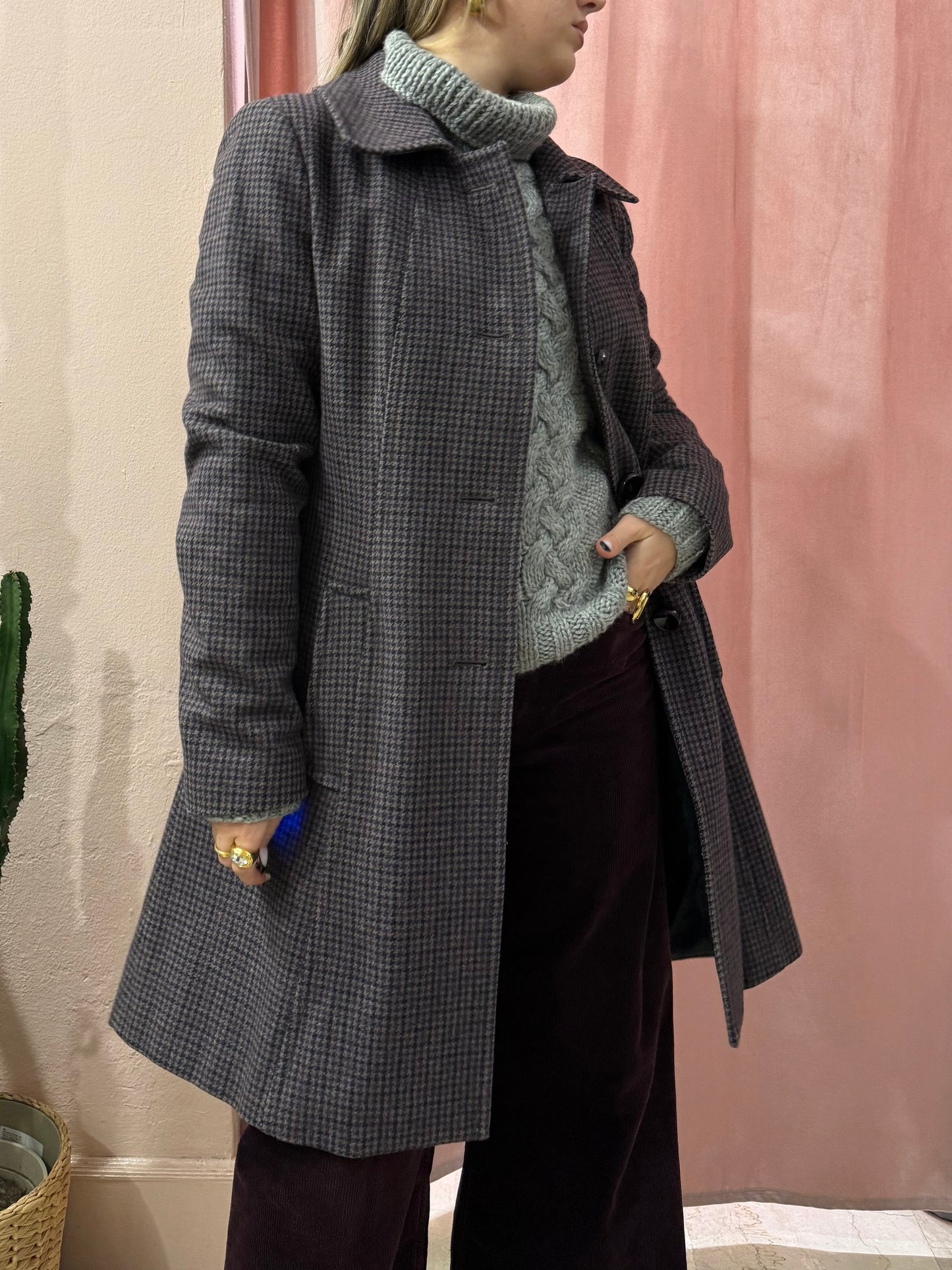 Cappotto Intrend pied de poule in lana