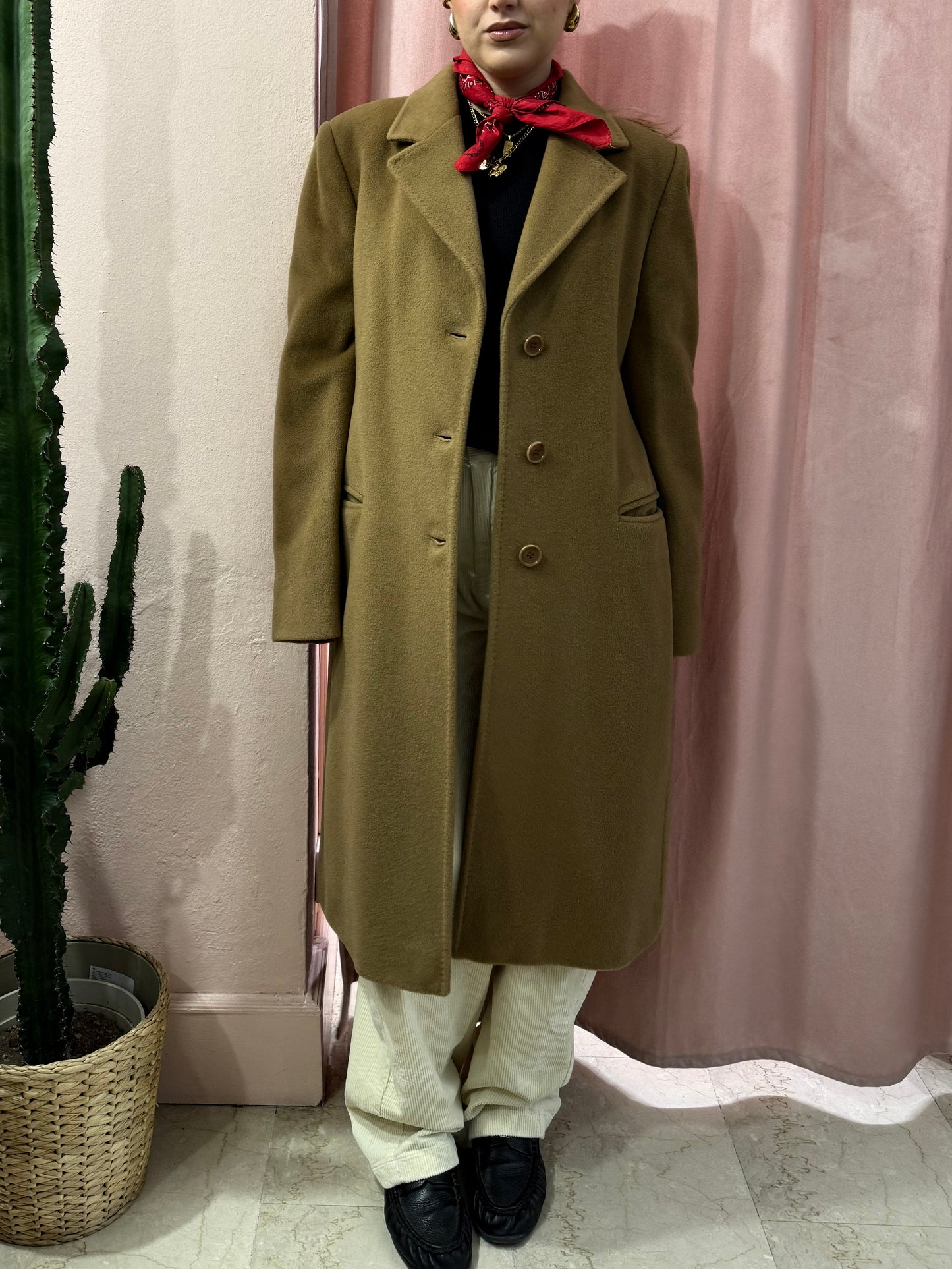 Cappotto cammello in pura lana