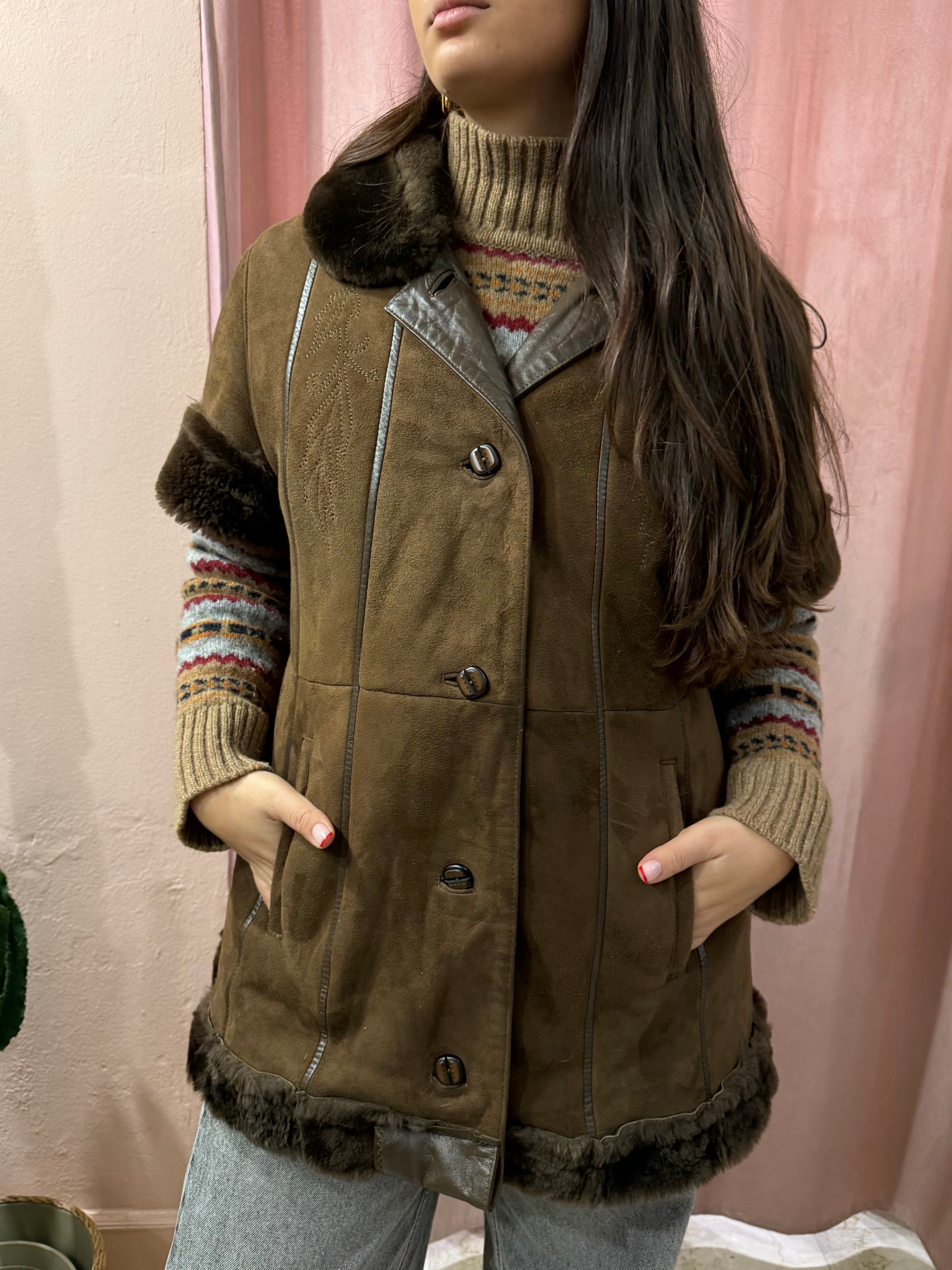 Montone Shearling cioccolato