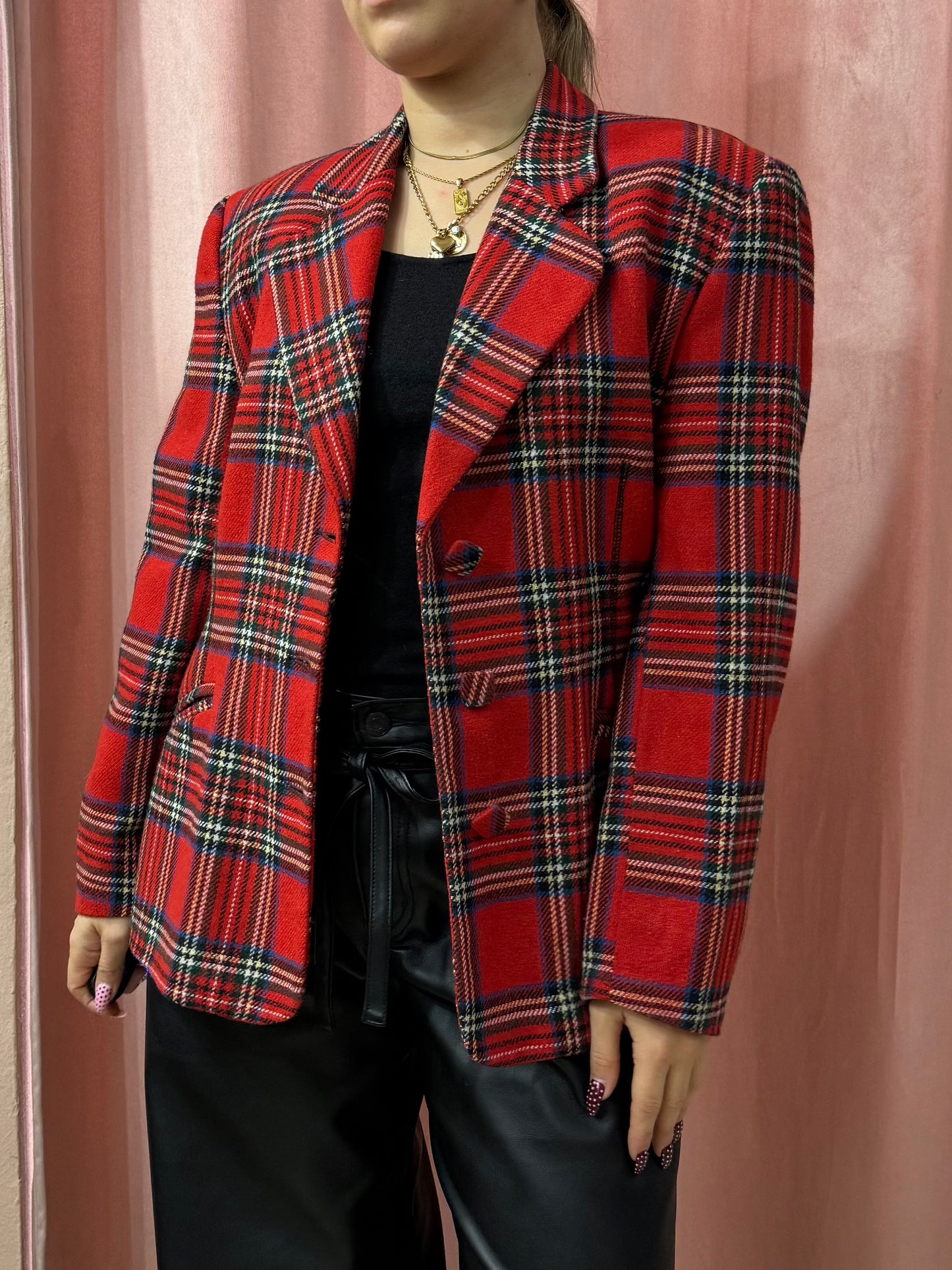 Blazer scozzese avvitato