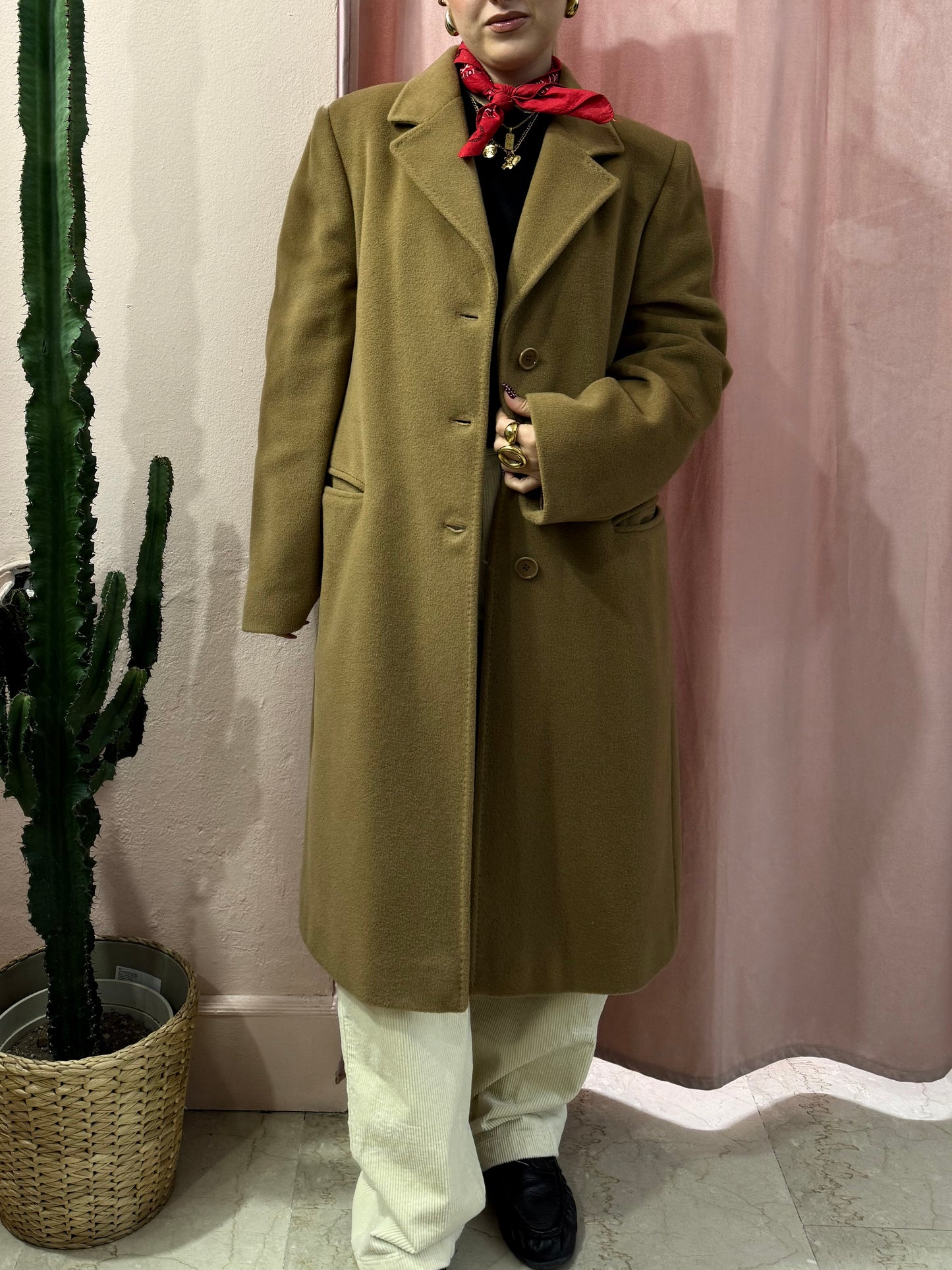 Cappotto cammello in pura lana