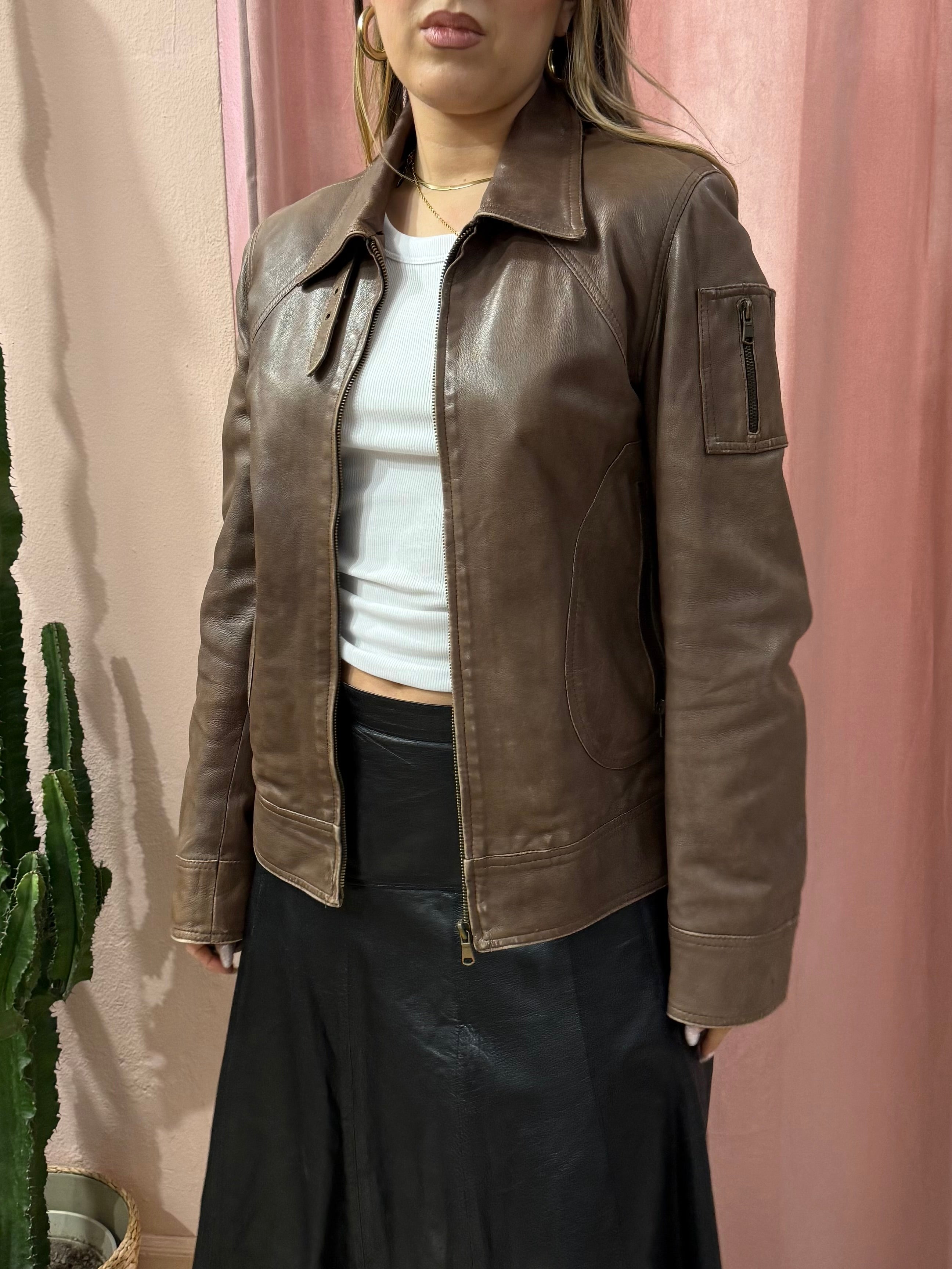 Giacca in vera pelle 00s
