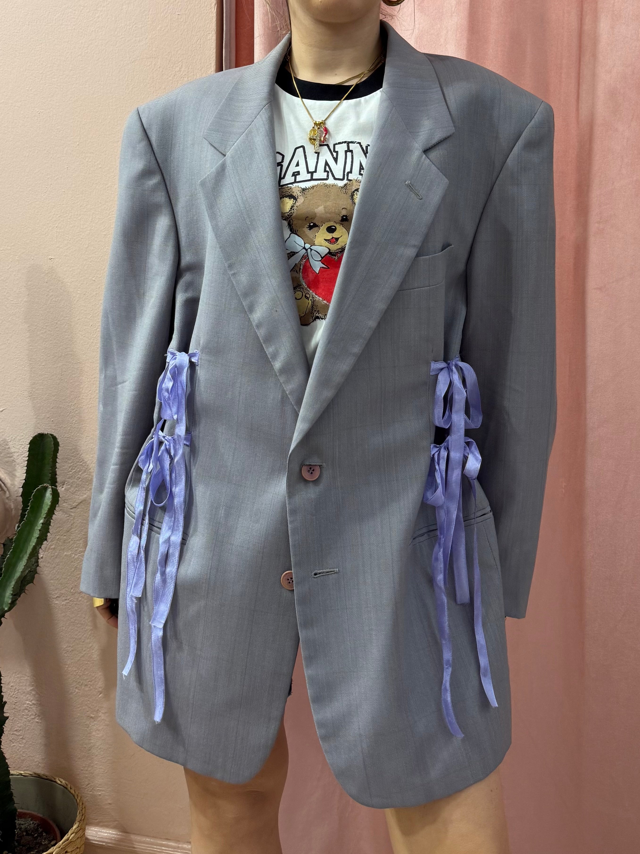 Blazer upcycling fiocchi lilla