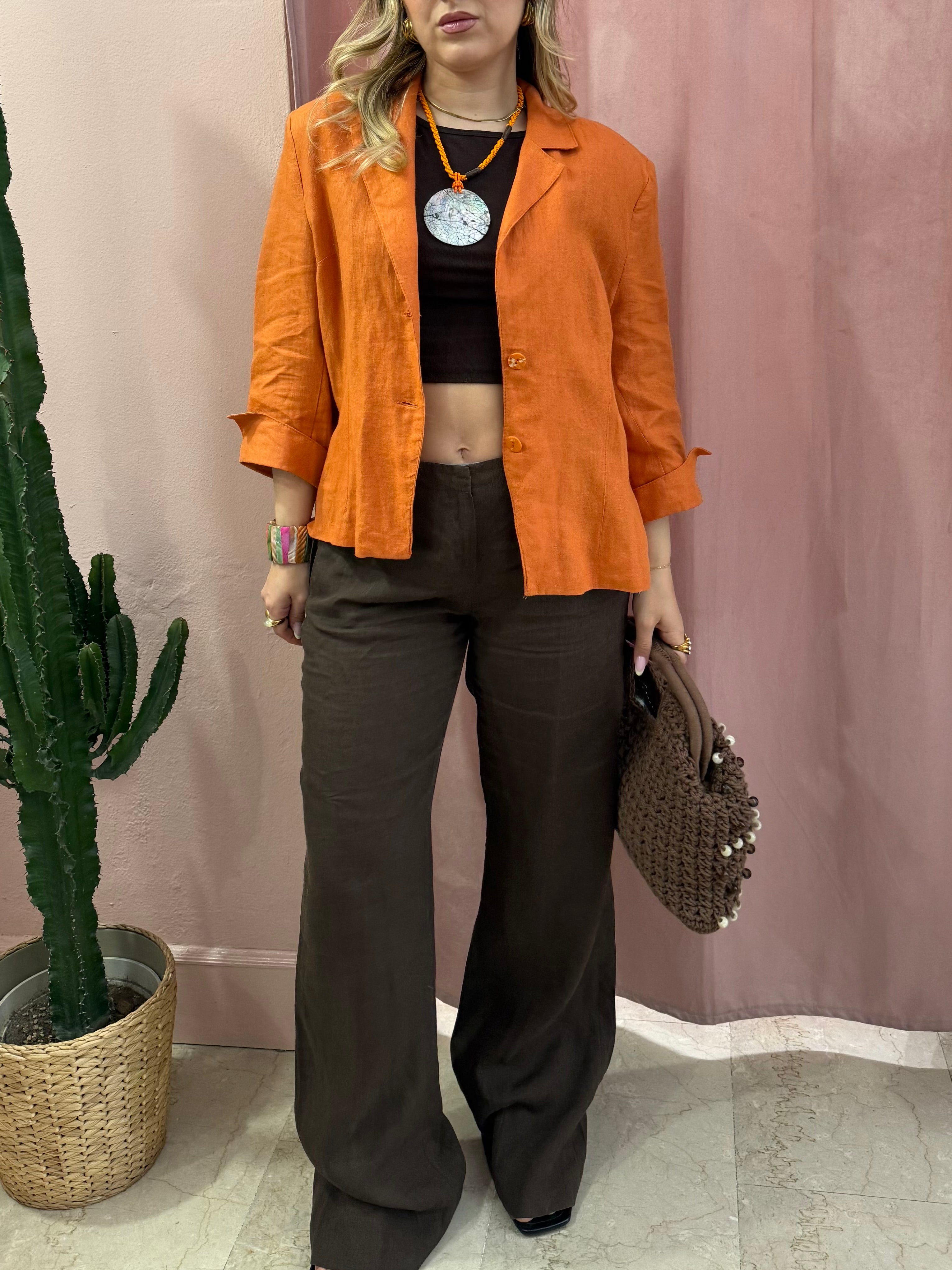 Pantalone Max&co. moro in puro lino