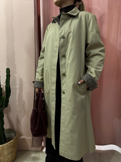 Trench in lana e cotone double face