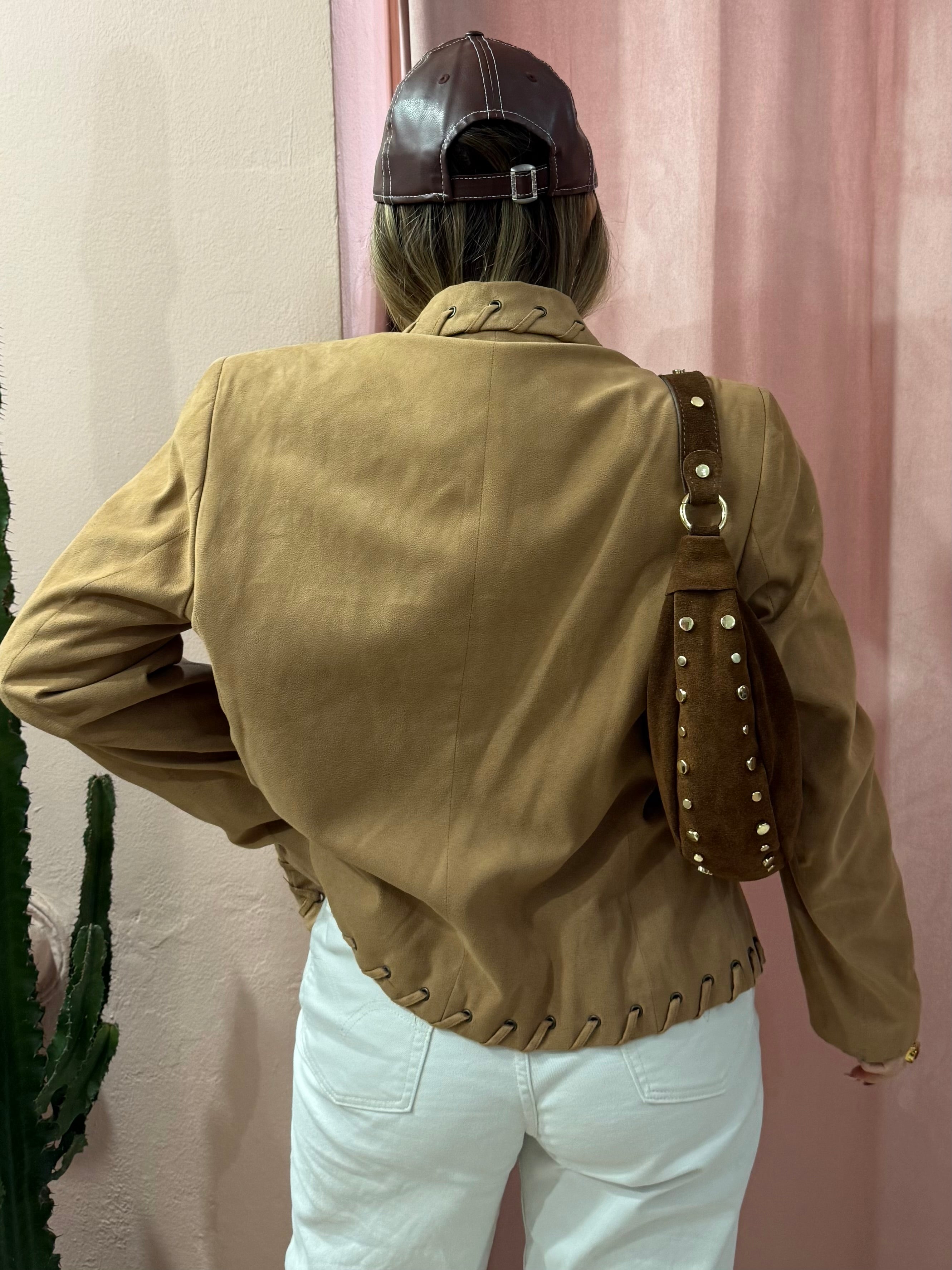 Blazer effetto scamosciato