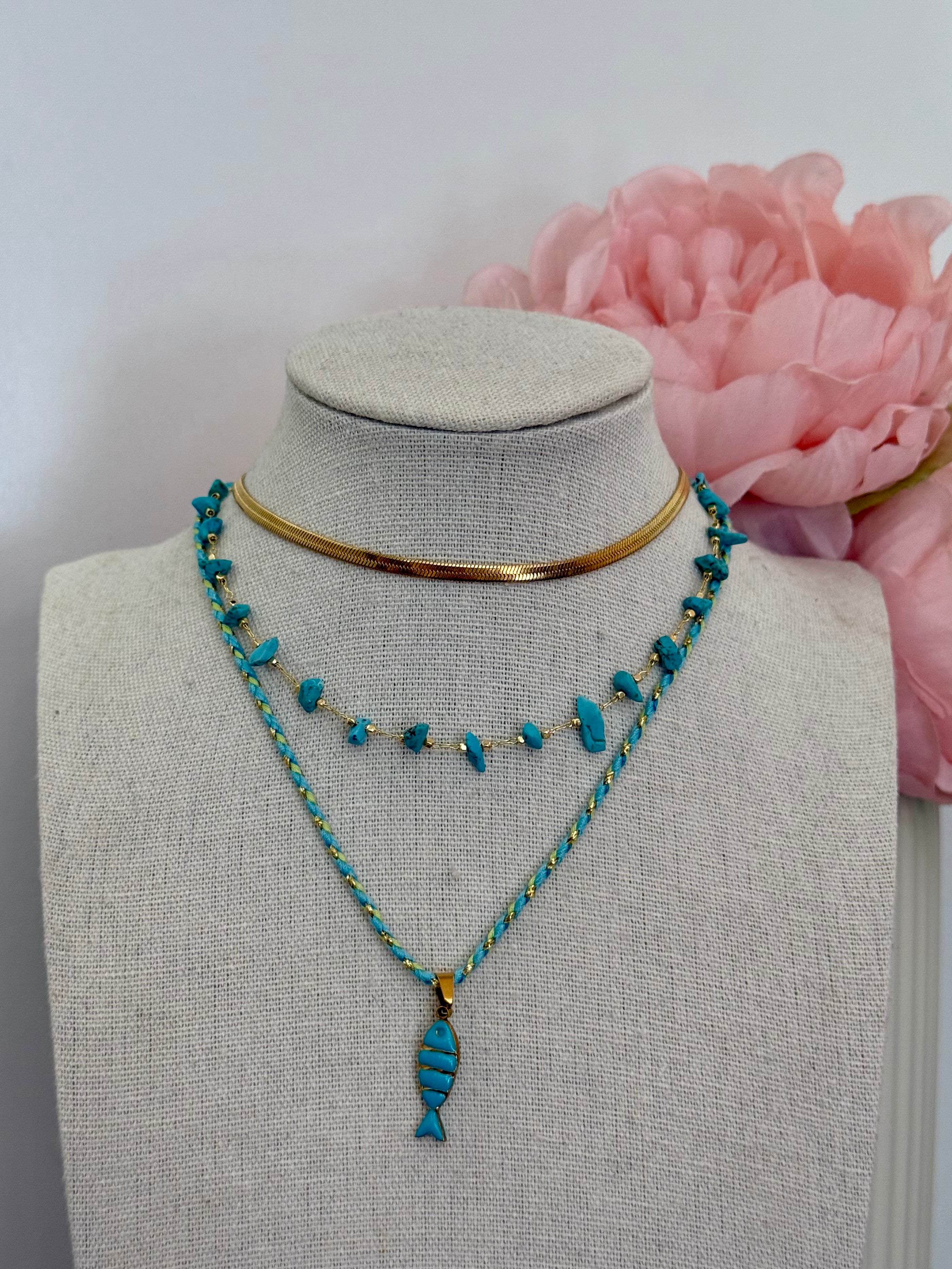 Collana con charm pesce| più colori