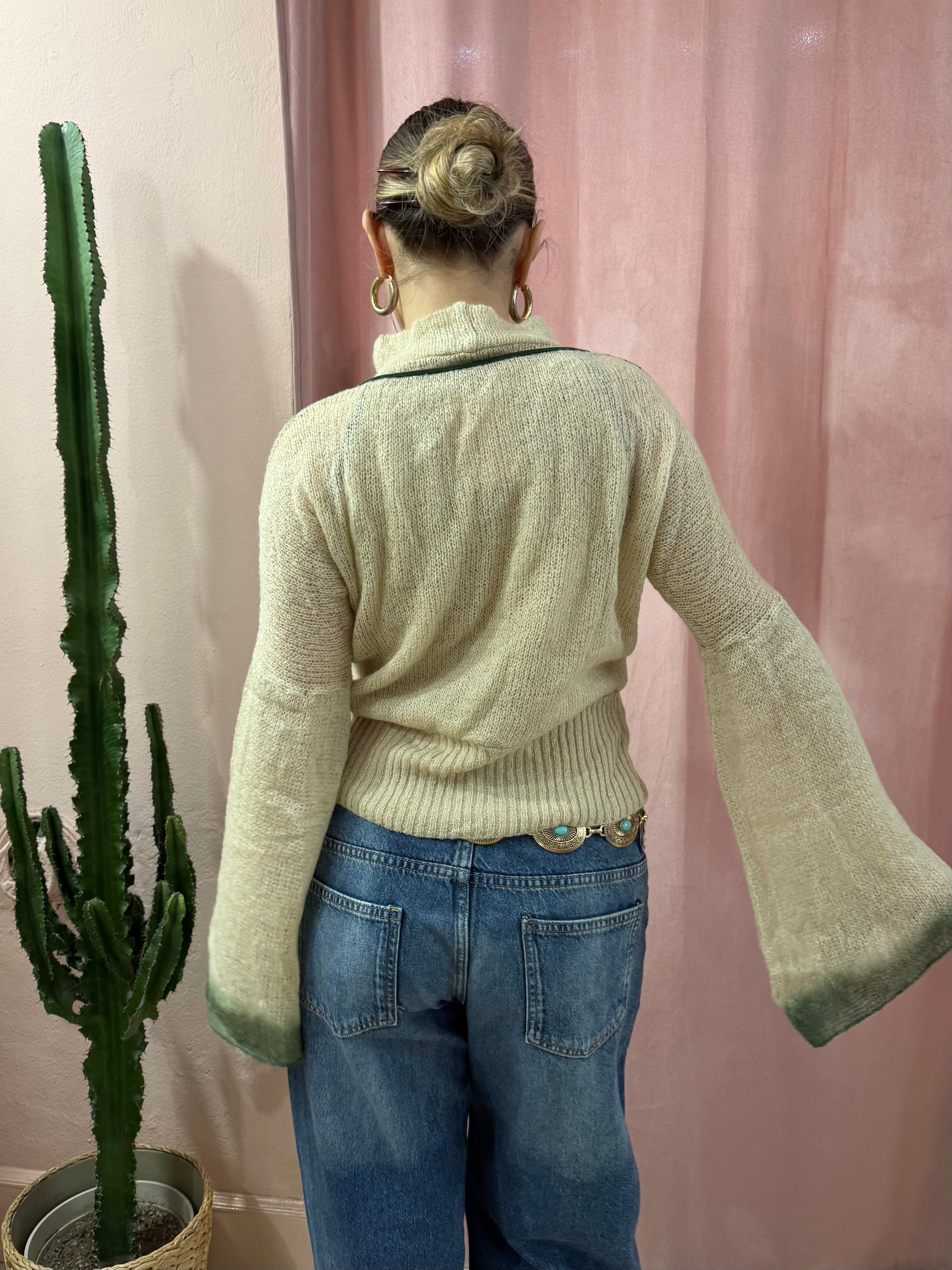 Top in maglia 00s misto lana