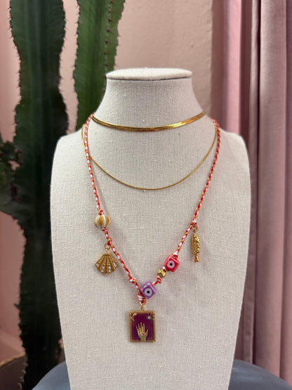 Collana colorata estiva mix ciondoli
