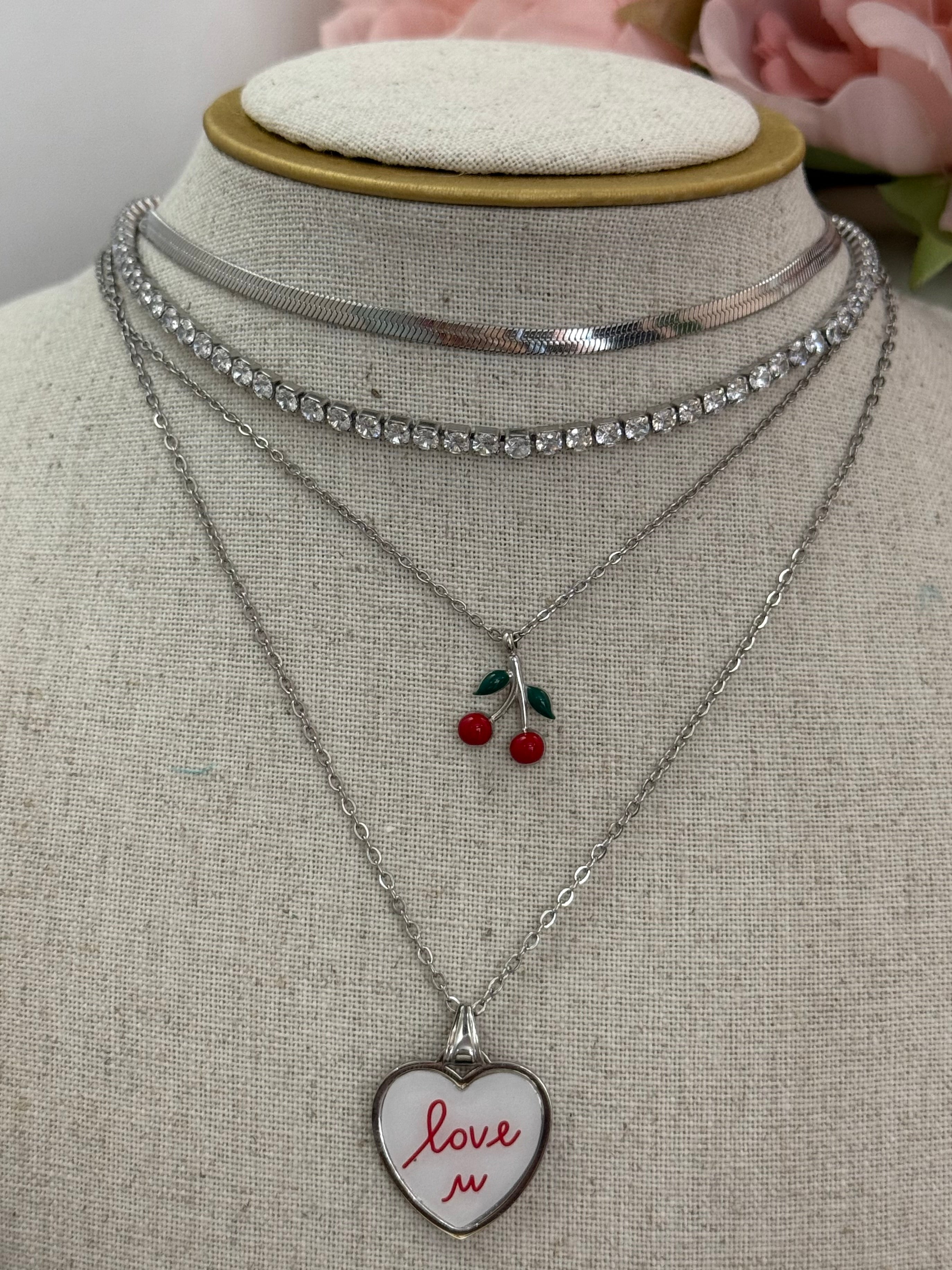 Collana “Cherry” gold/ silver