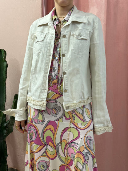 Giacca in denim bianca