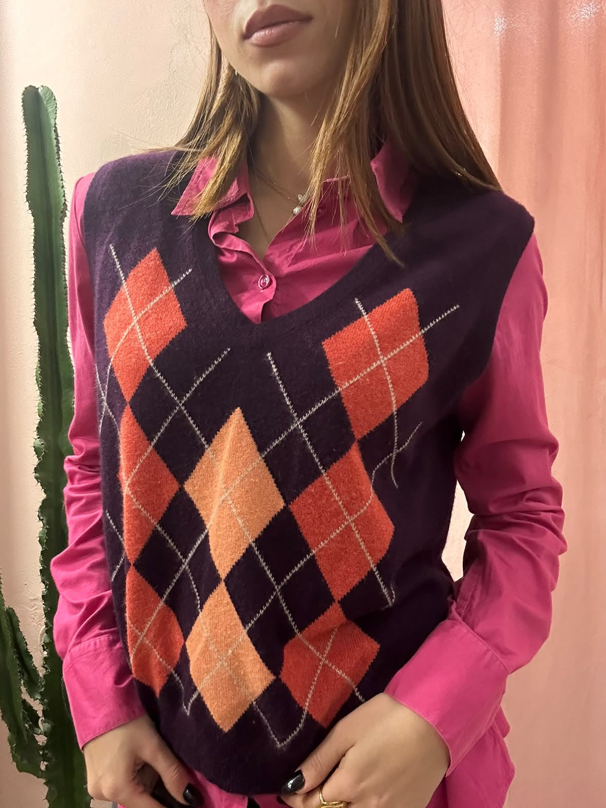 Gilet smanicato in puro cashmere