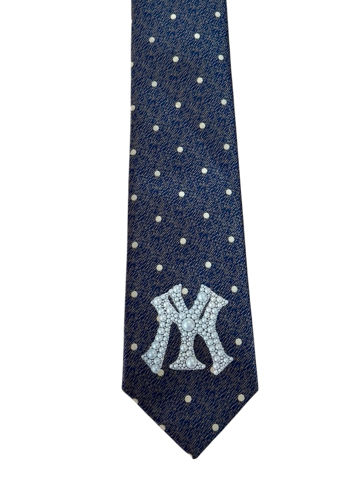 Cravatta New Yankees pois logo perle 3D