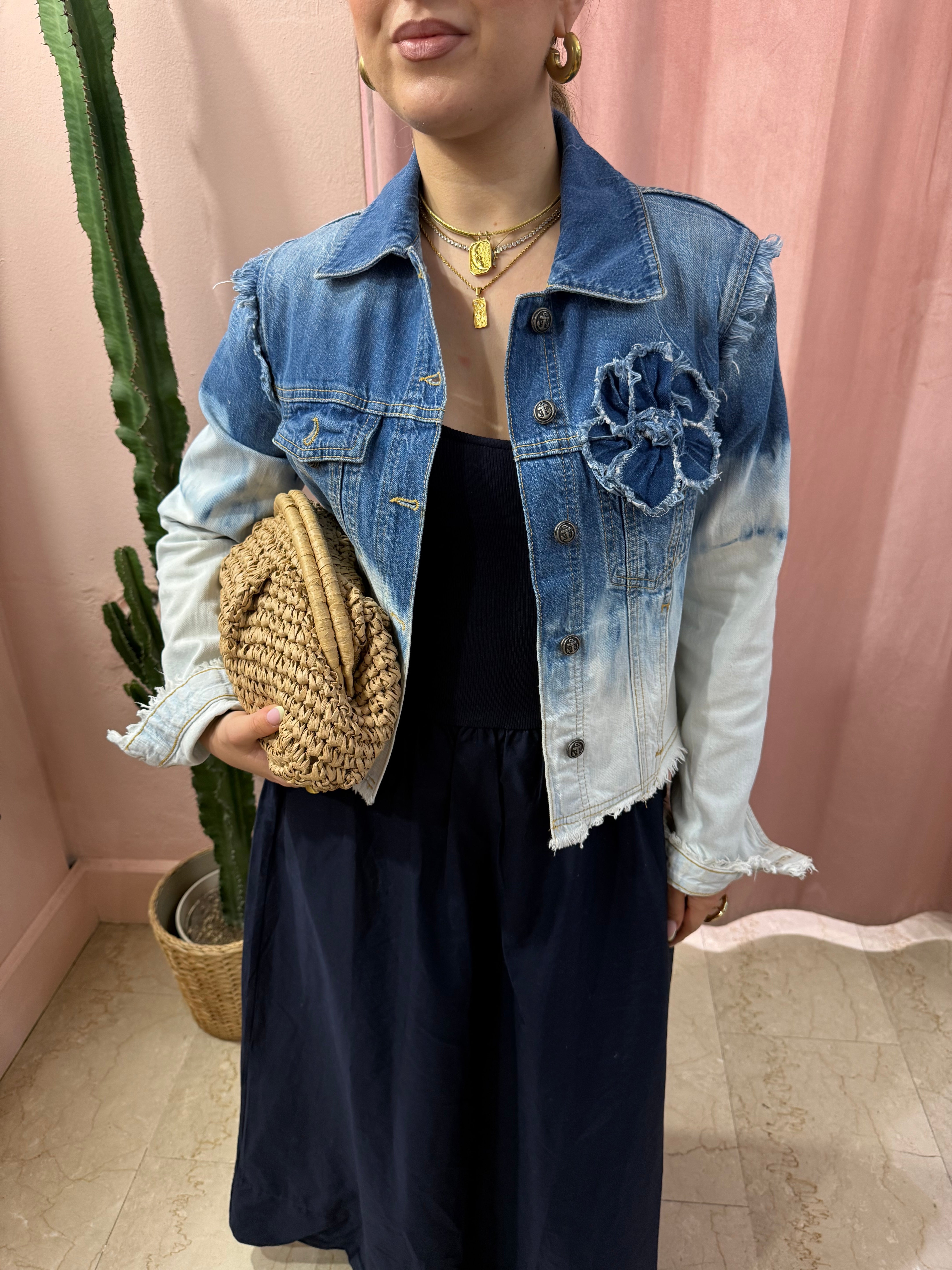 Giacca in denim Max&co con fiore