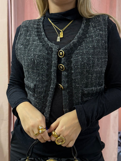 Gilet in tweed