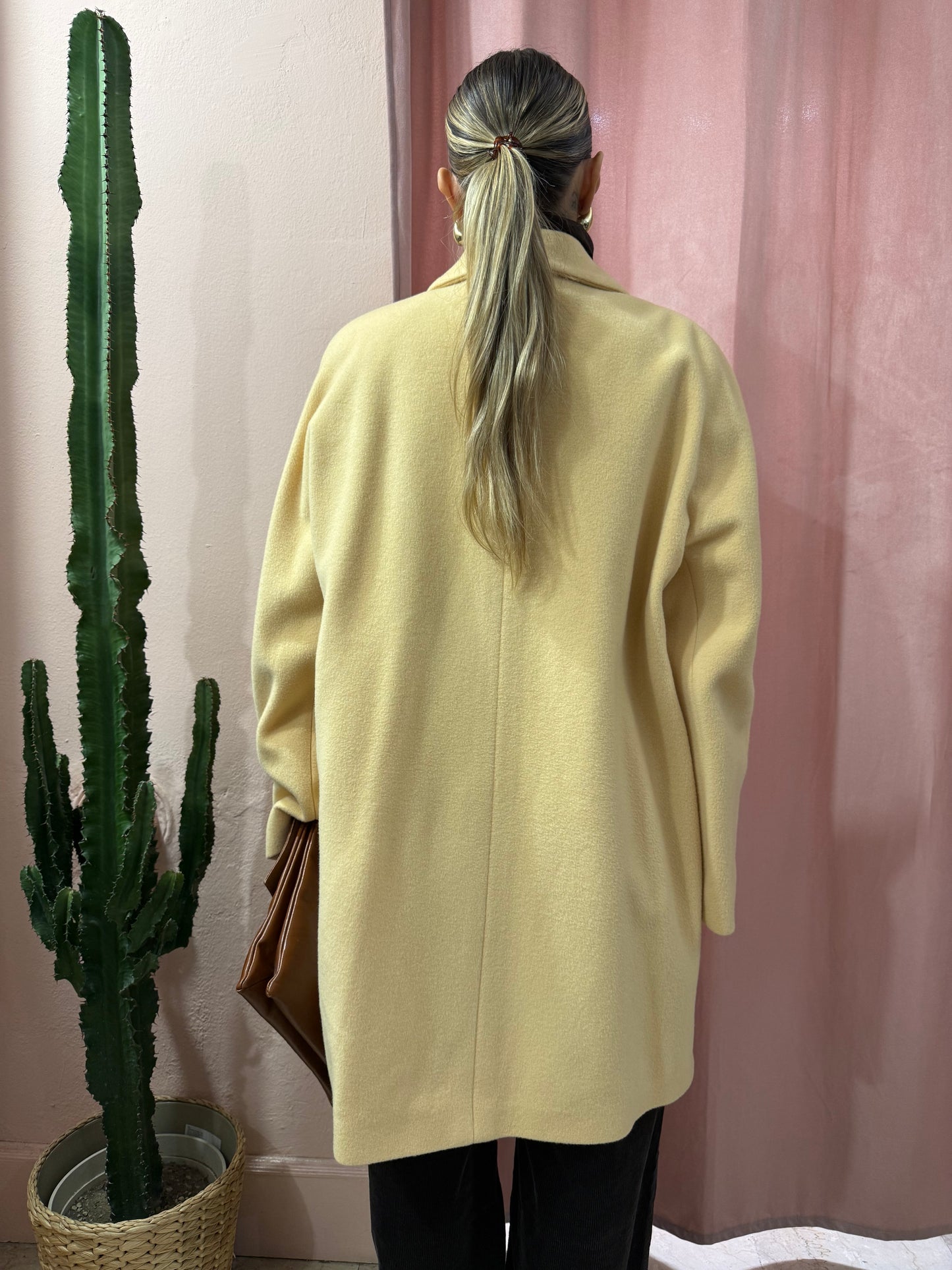 Cappotto vintage in lana crema