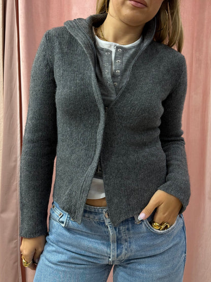 Maglione Max Mara con zip misto cashmere
