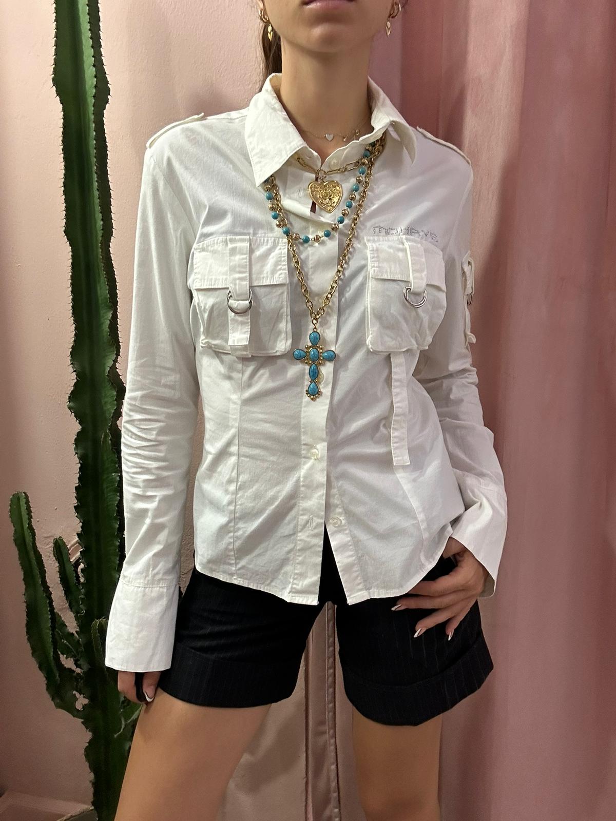 Camicia 00s cargo bianca