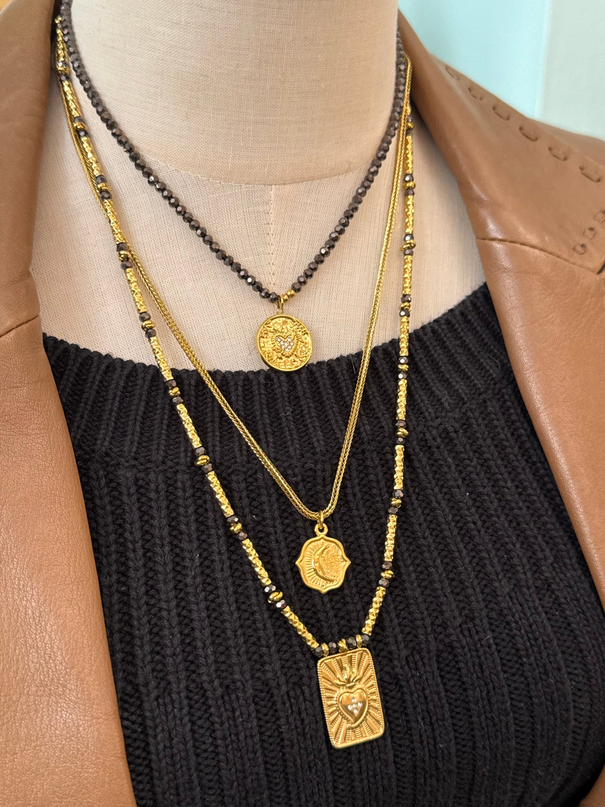 Collana lunga 3 in 1 cuore sacro