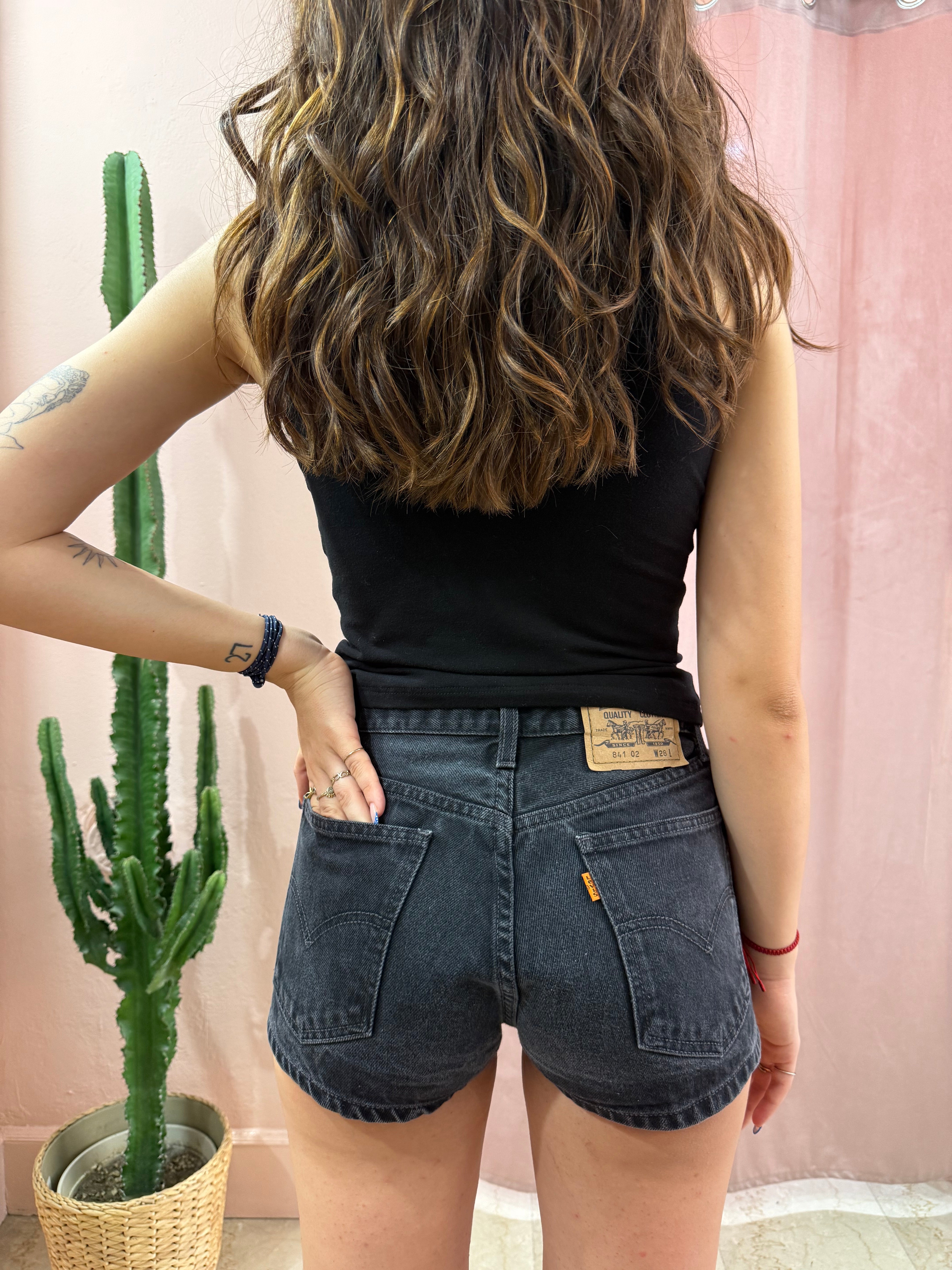 Shorts Levis vintage nero orange tab