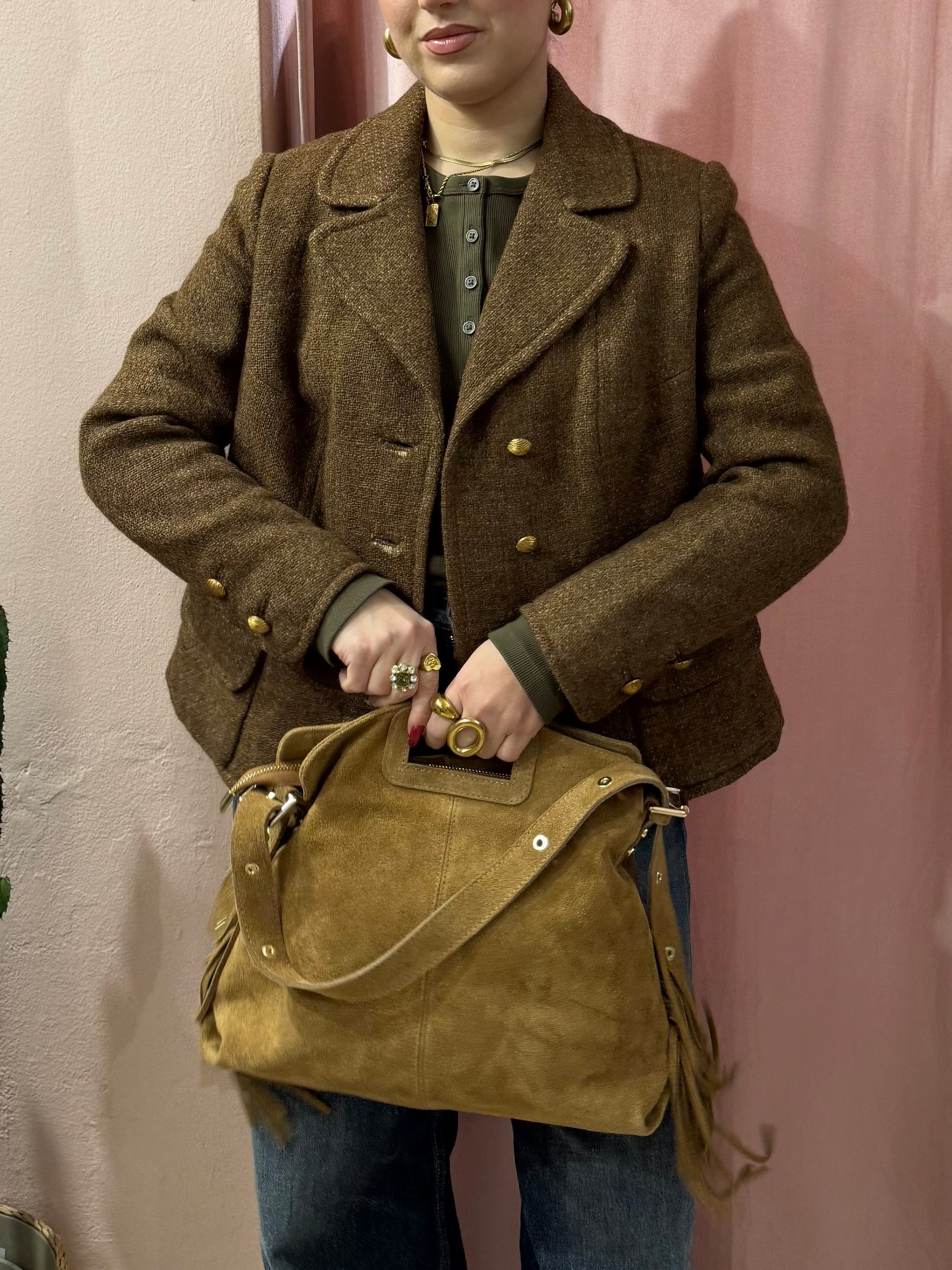 Blazer vintage in lana mélange