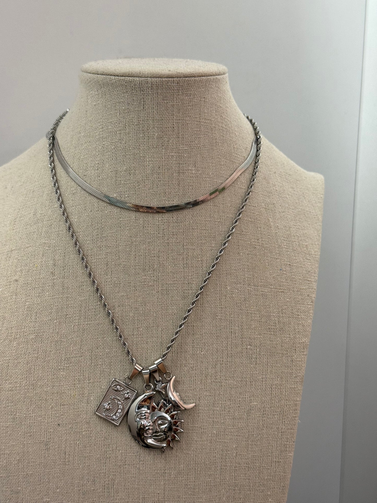 Collana multi charm gold/silver