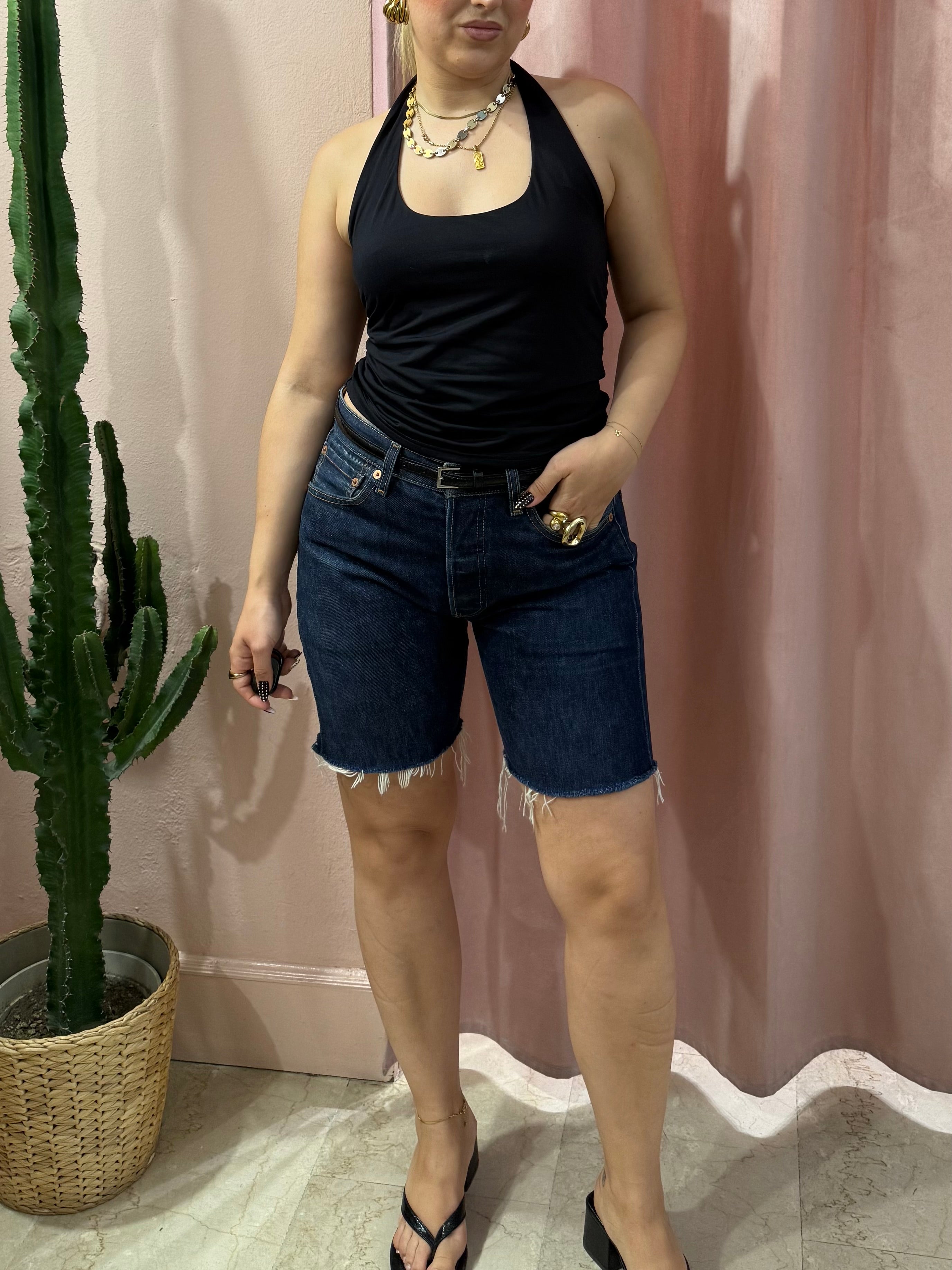 Bermuda Levis vintage denim scuro