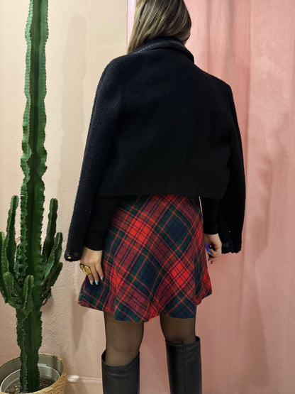 Gonna a ruota scozzese in lana