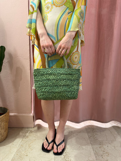 Borsa in paglia verde
