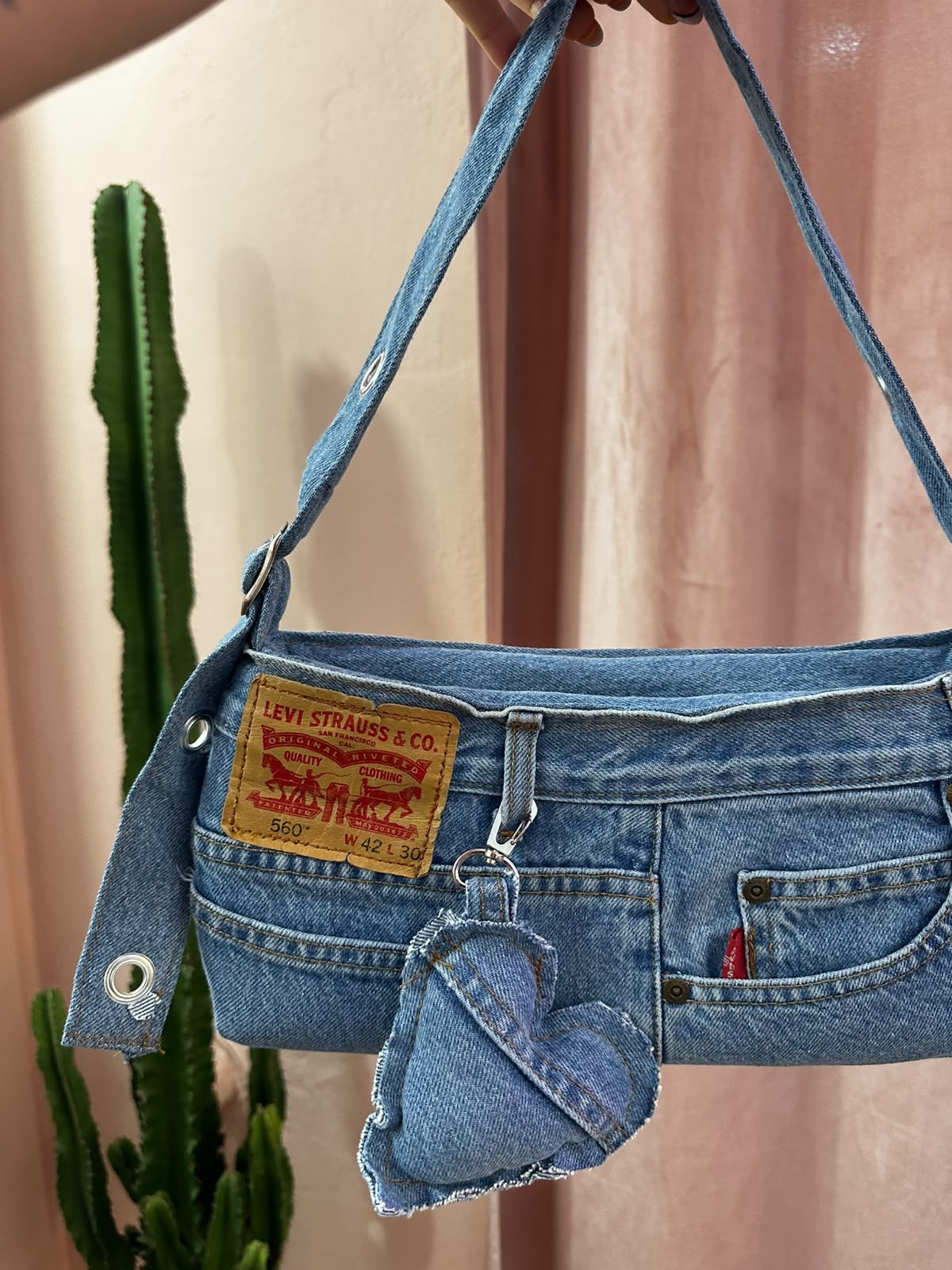 Borsa Levis baguette upcycling denim