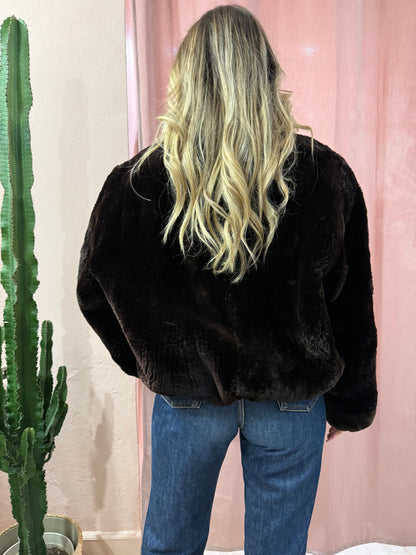 Pelliccia in castoro con collo in volpe