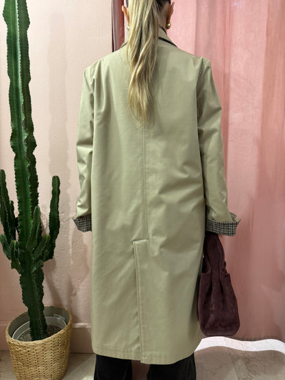 Trench in lana e cotone double face