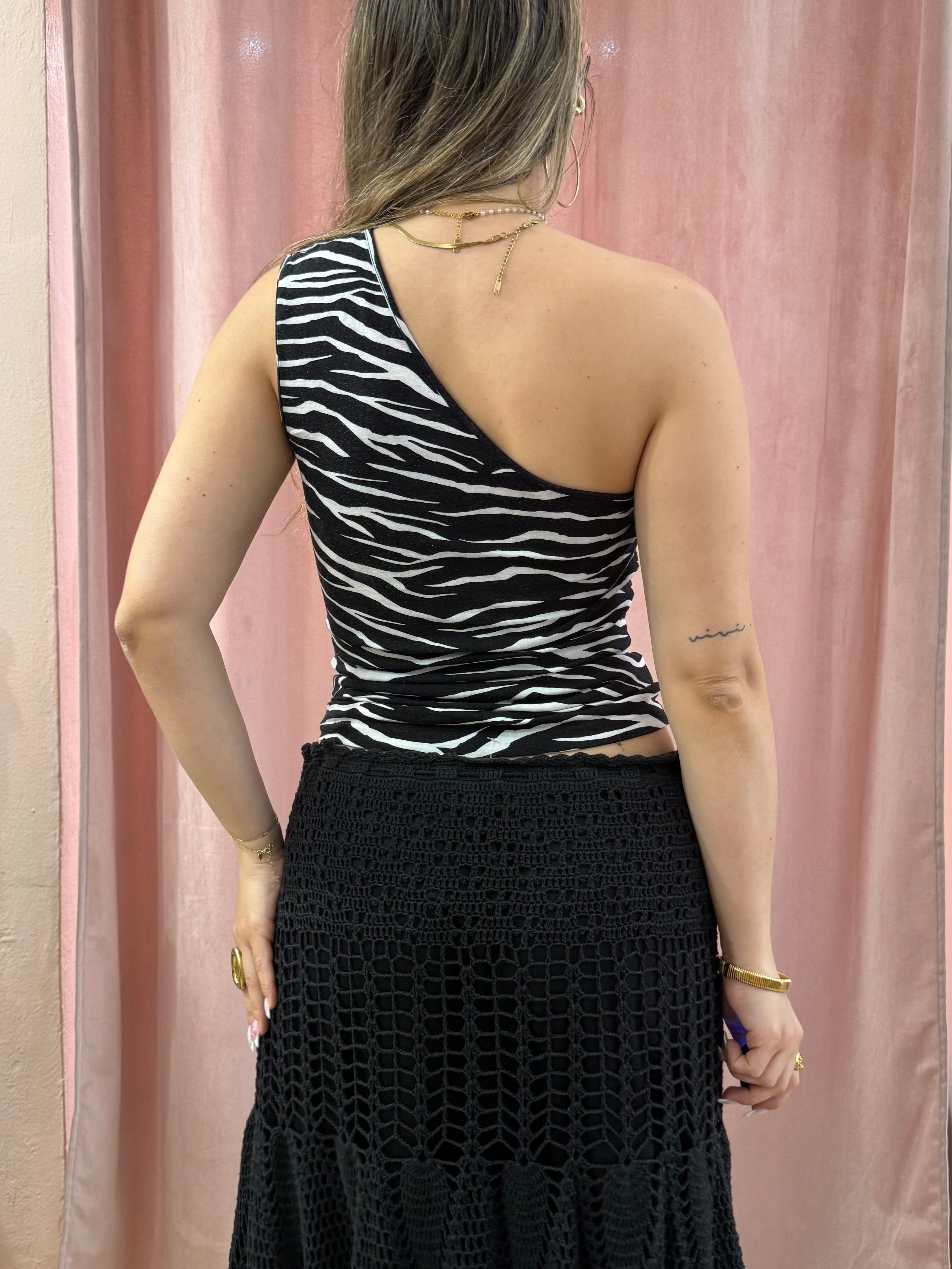 Top monospalla zebrato