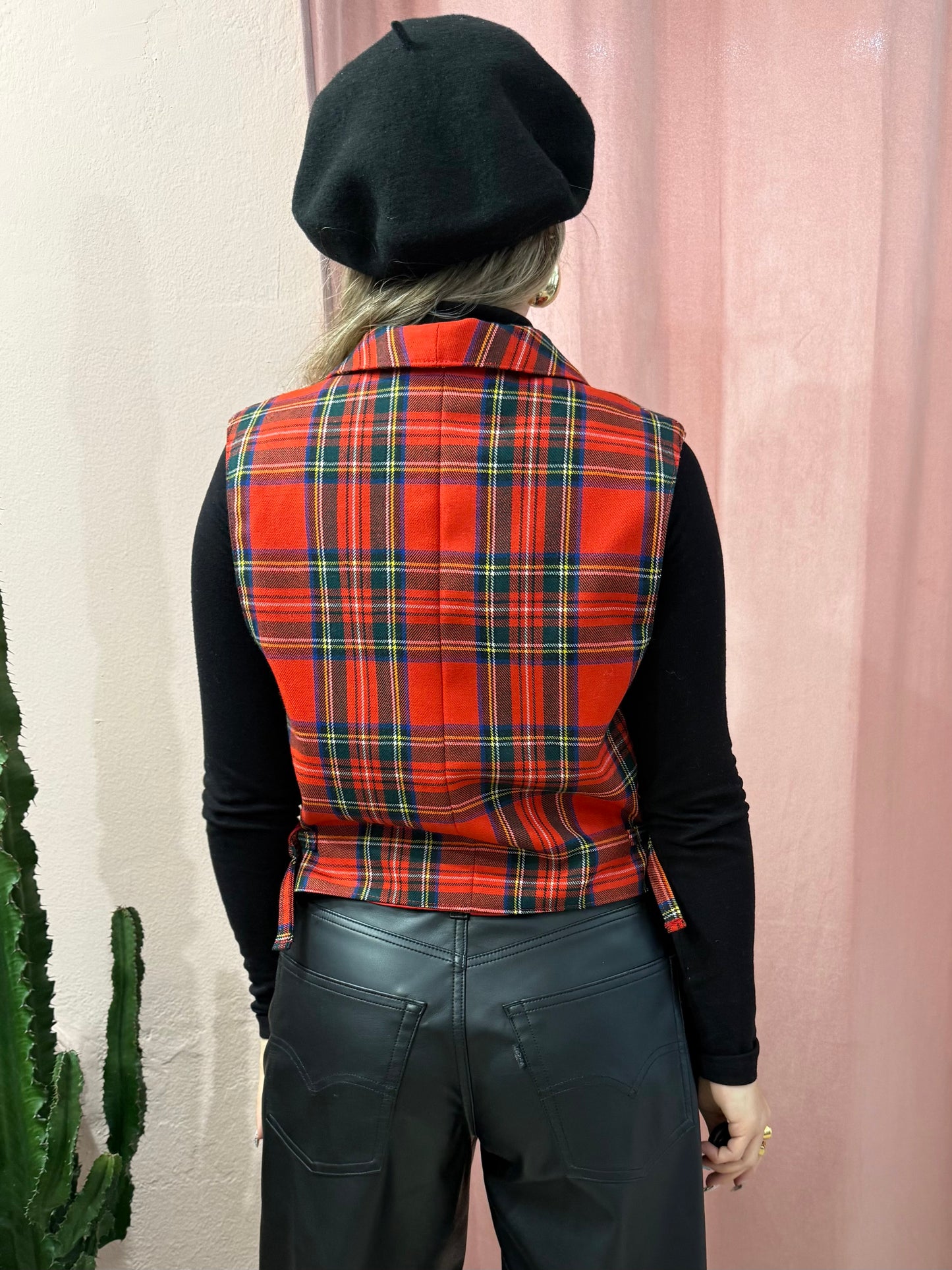 Gilet vintage scozzese