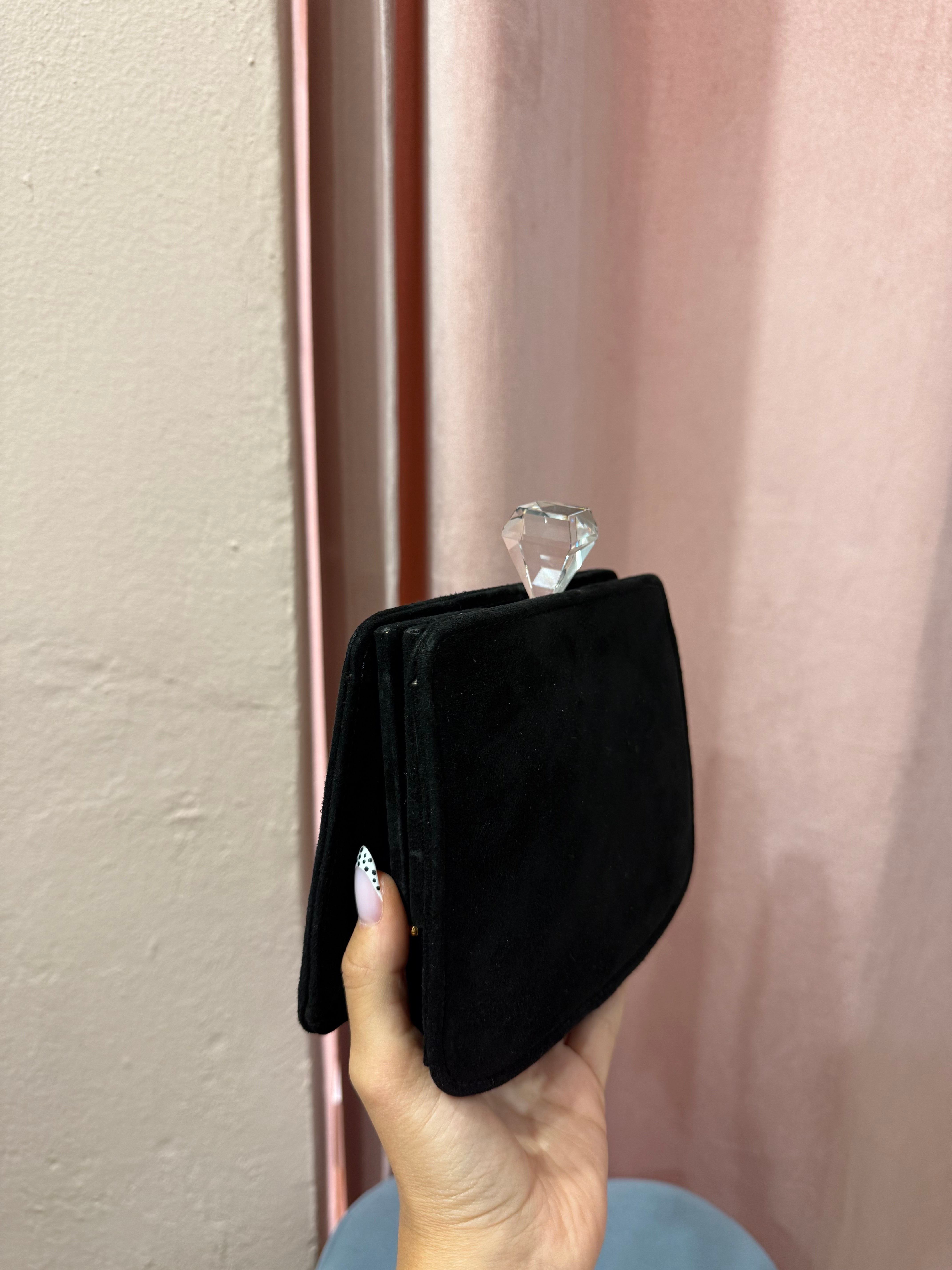 Clutch Escada nera in velluto