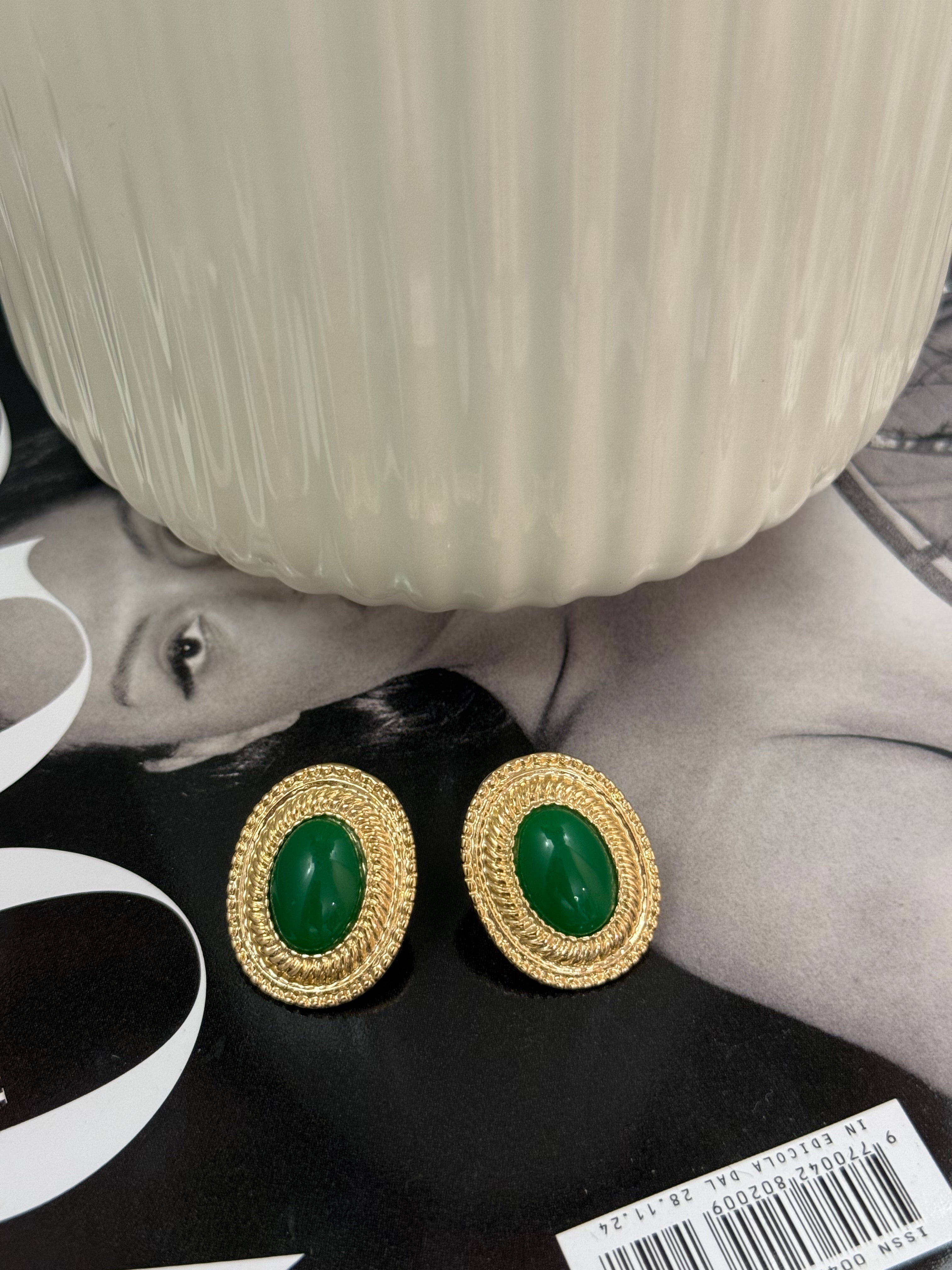 Orecchini Royal green