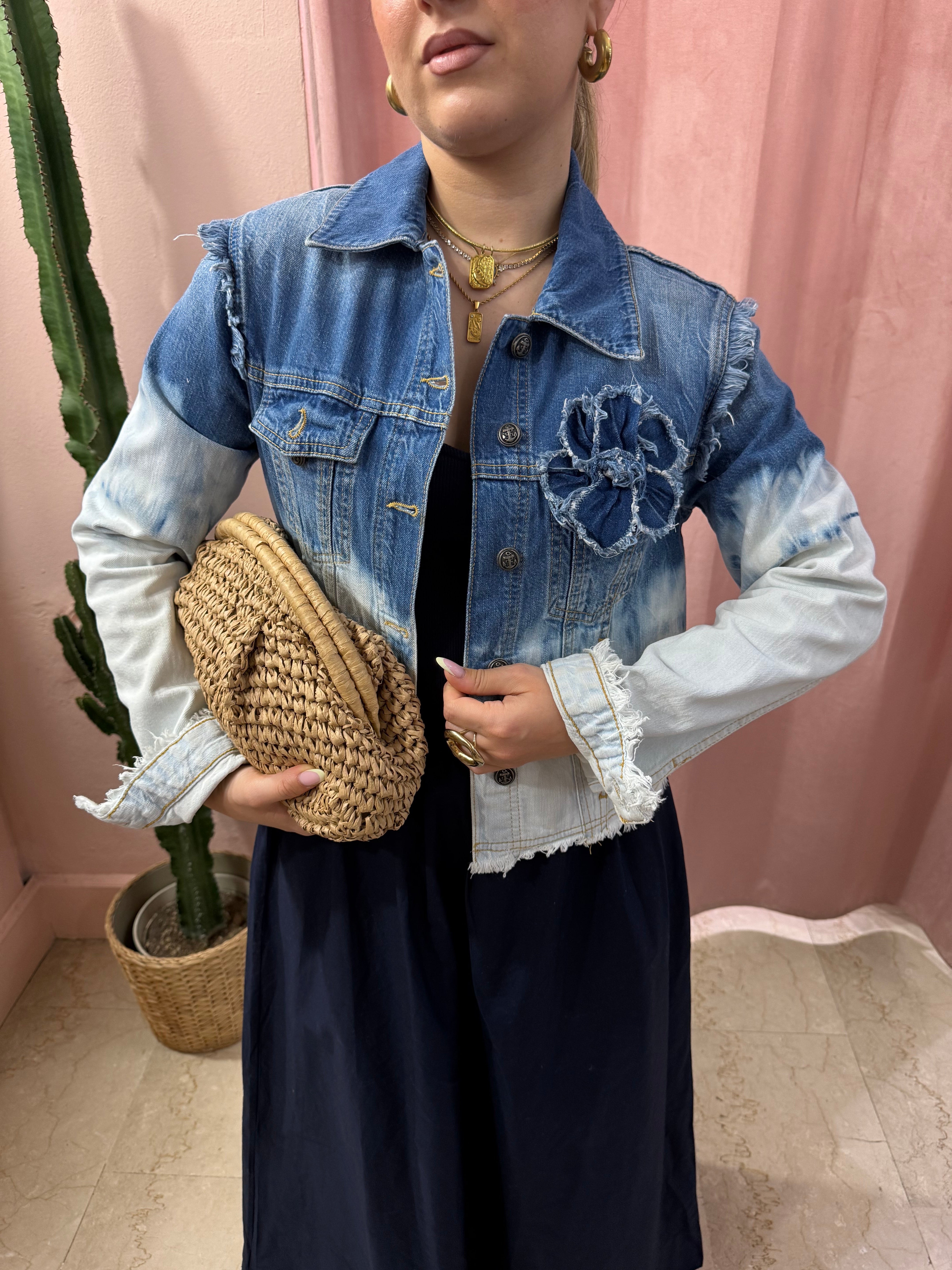 Giacca in denim Max&co con fiore
