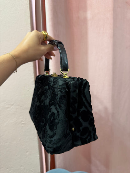 Borsa bauletto vintage in velluto